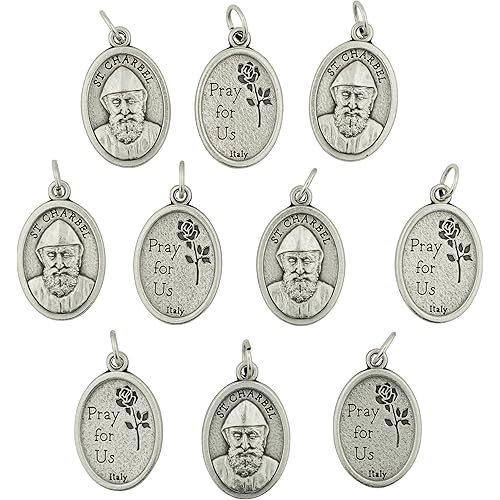 Venerare Small Catholic Saint Medal - Bulk Pack of 10 (Saint Charbel)