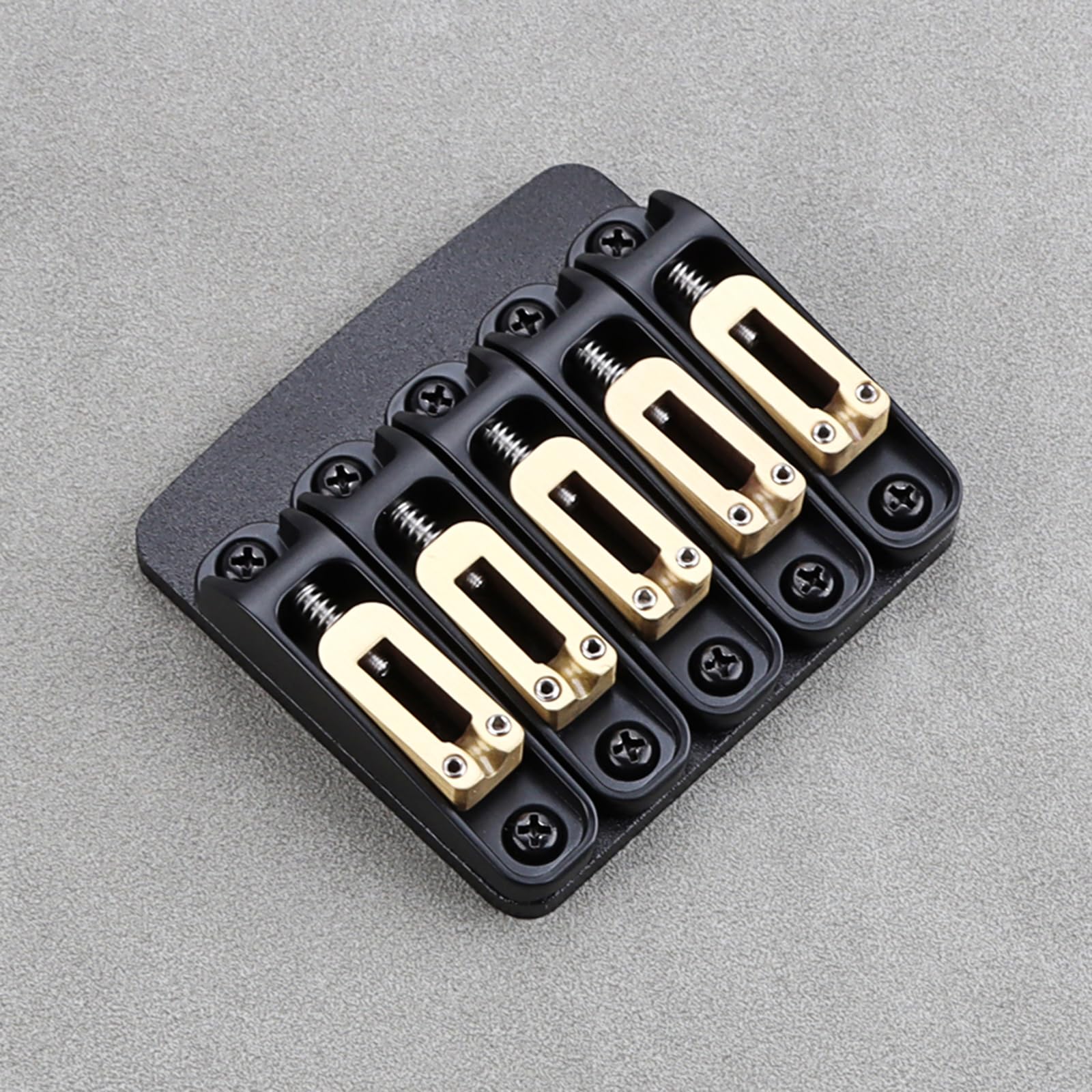 Ponte Per Chitarra Elettrica Nera Ponte Fisso A Sella In Rame Hardtail 81mm Parti E Accessori Chitarra Ukulele Basso Elettrico A 5 Corde