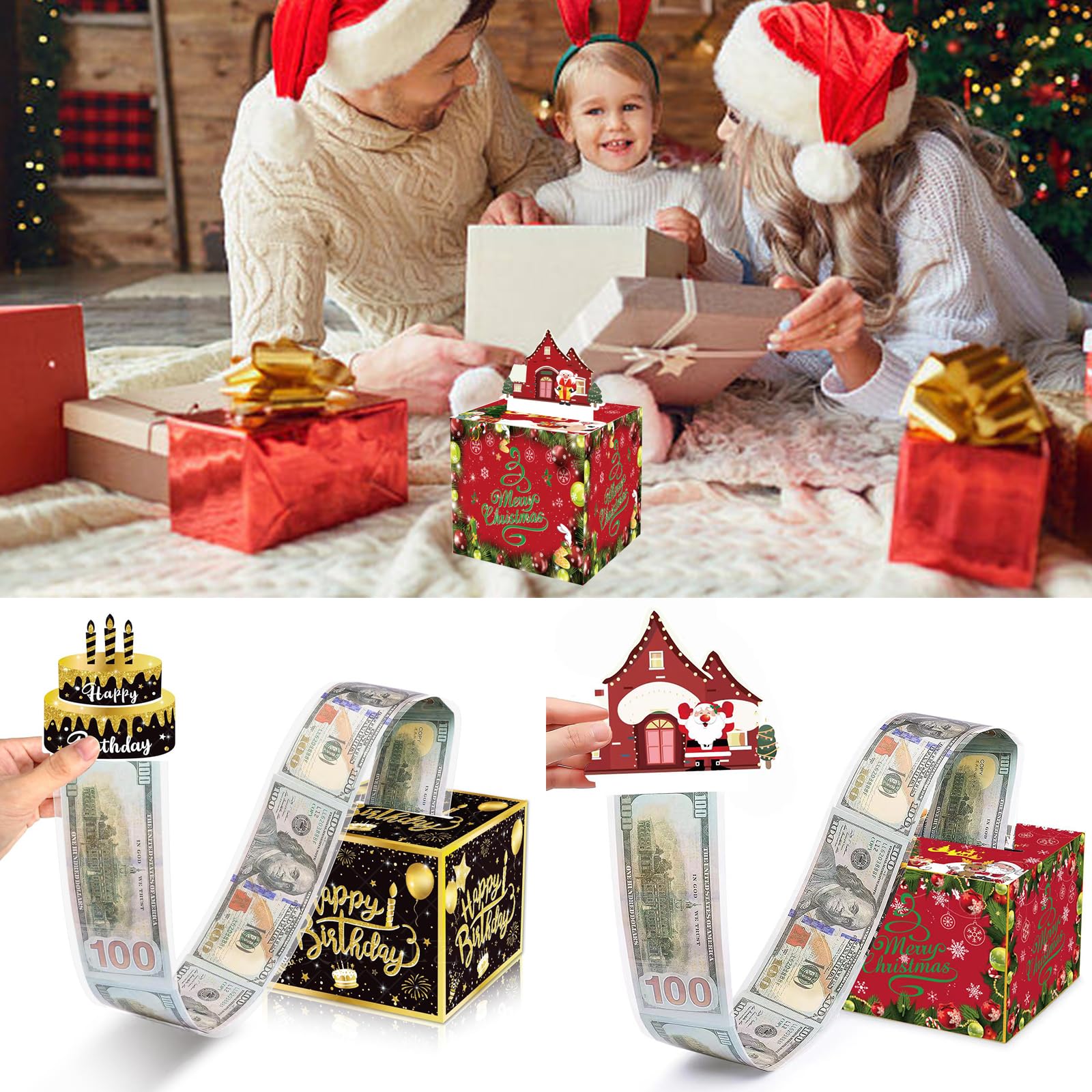 Cornice Regalo Salvadanaio Fai Da Te – Natale Con Animali Da Corsa – Regalo Soldi