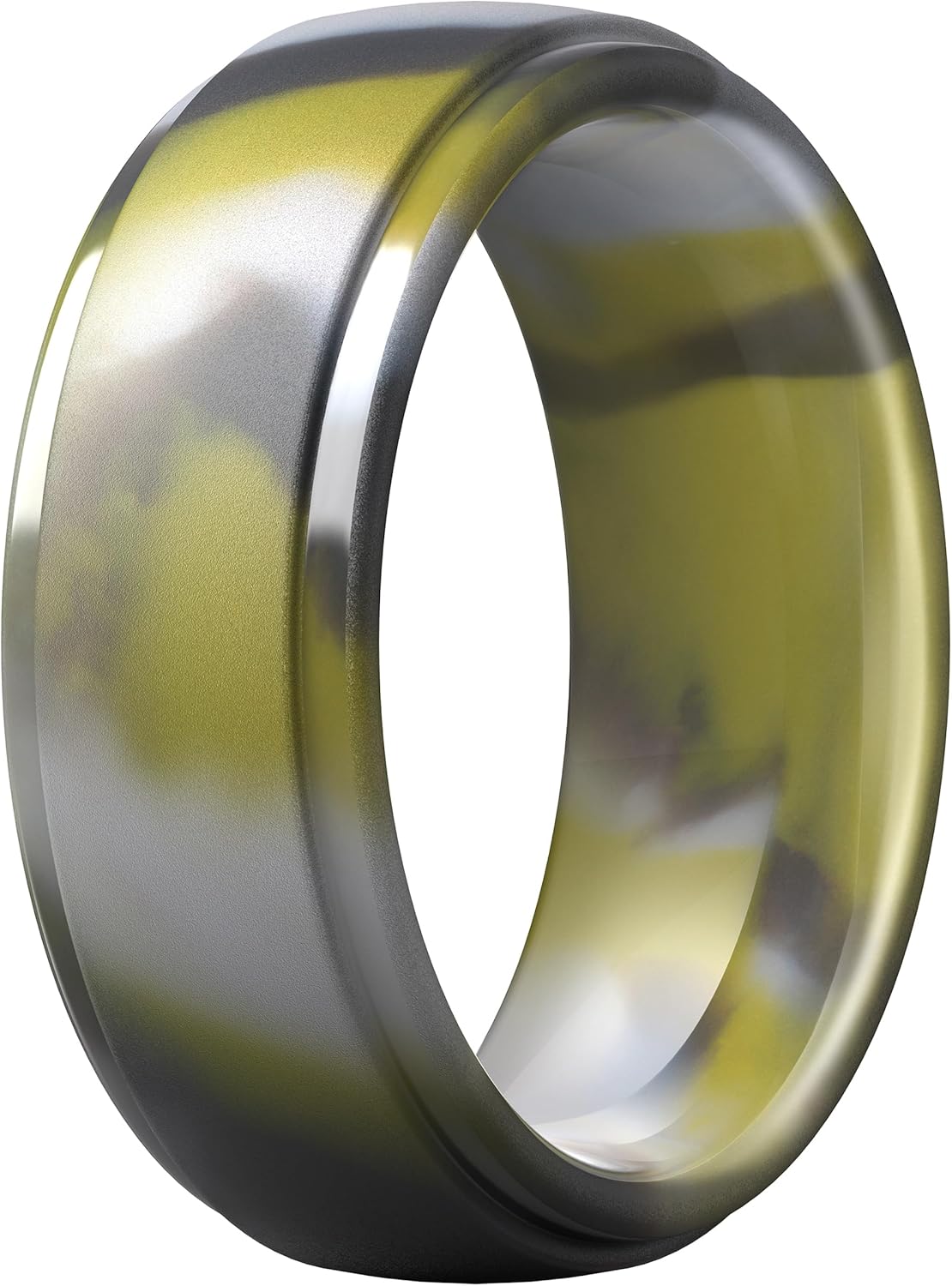 ThunderFit Silicone Men’s Wedding Rings, 10mm Wide 2.5mm Thick Rubber Wedding Bands, Variety Multipack 1/4