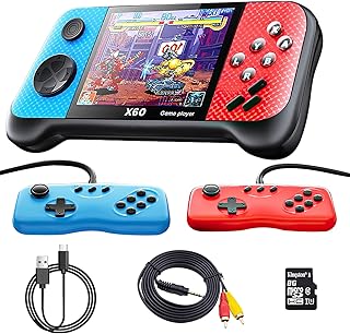 Handheld Games Consoles, Retro Games Console Built-In 4849 Classic Games, 3.5 Inch Lcd Screen, Psp Console with 2 Gamepads, Handheld Console Support Tv Out & Two Players