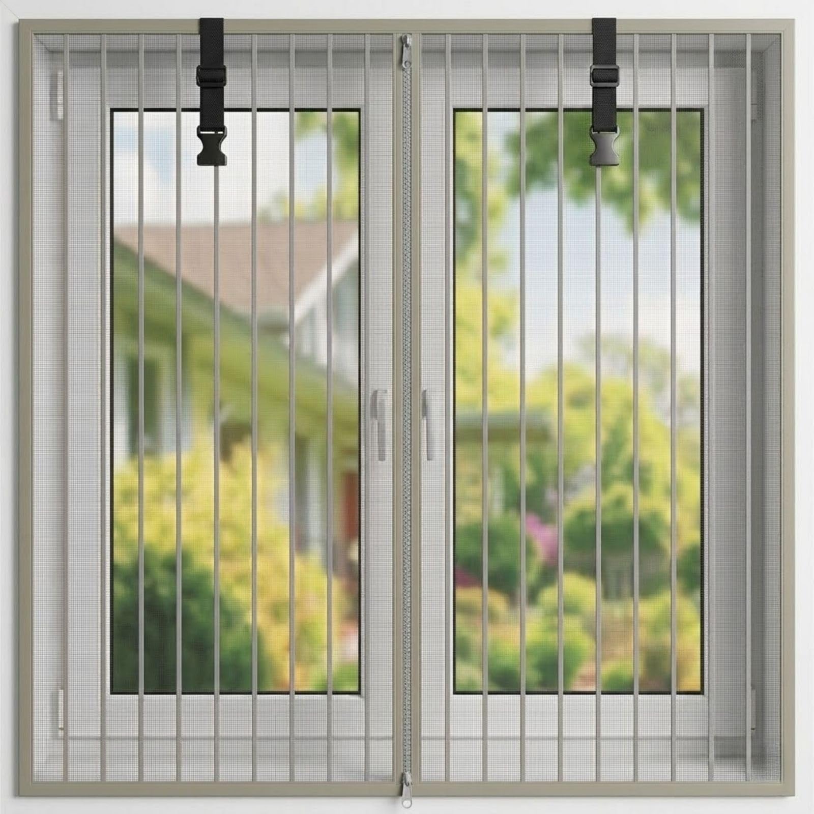 Zip Fiberglass Window Screen, Hook&Loop, Multi Color/Sizes, Doors RV(White,120x200cm)