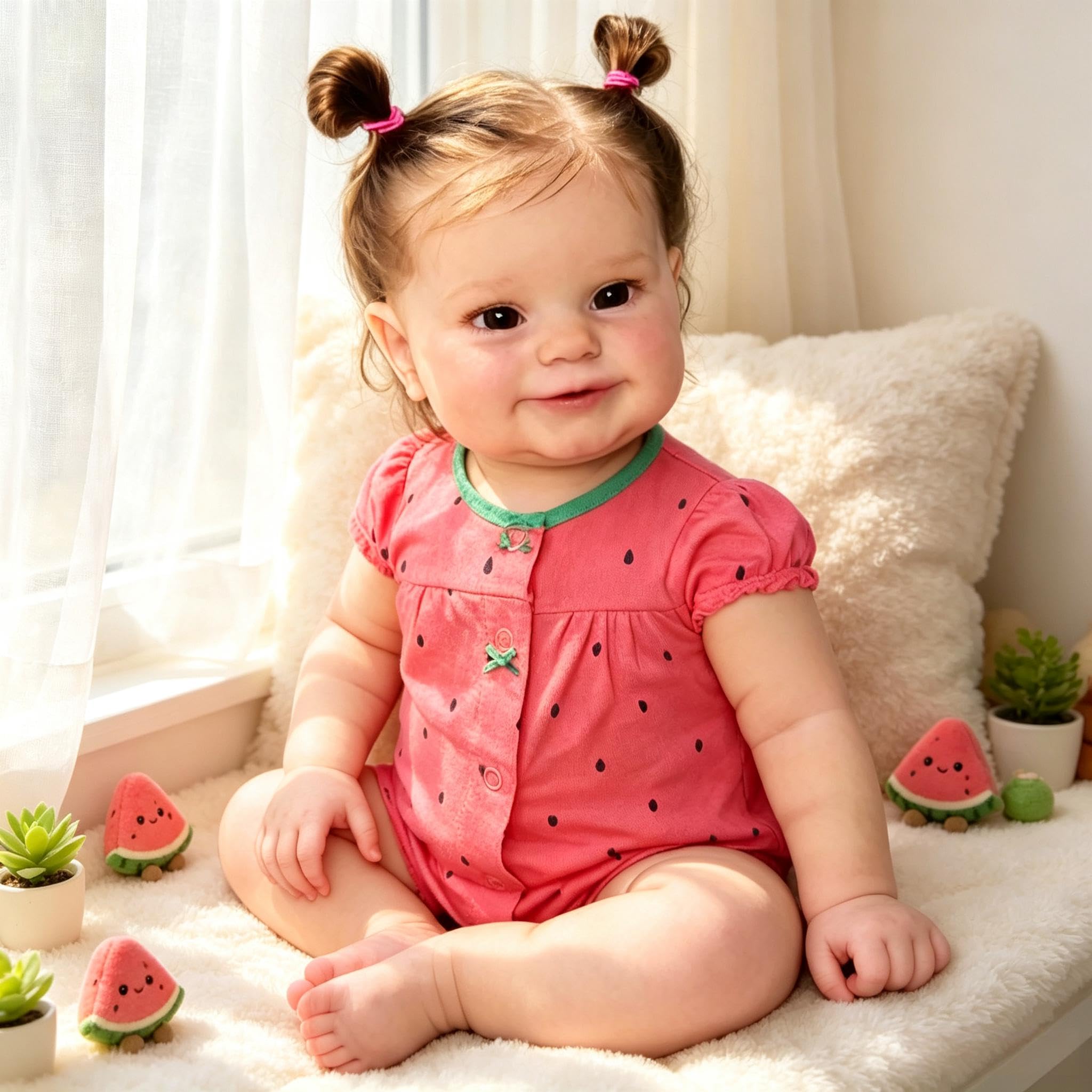 RXDOLL Realistyczne lalki Reborn Baby Dolls Girl, silikonowe, na całe ciało, winyl, 50 cm, realistyczna, wodoodporna, prawdziwie wyglądająca lalka Reborn, oczy otwarte z włosami, dla dzieci w wieku od