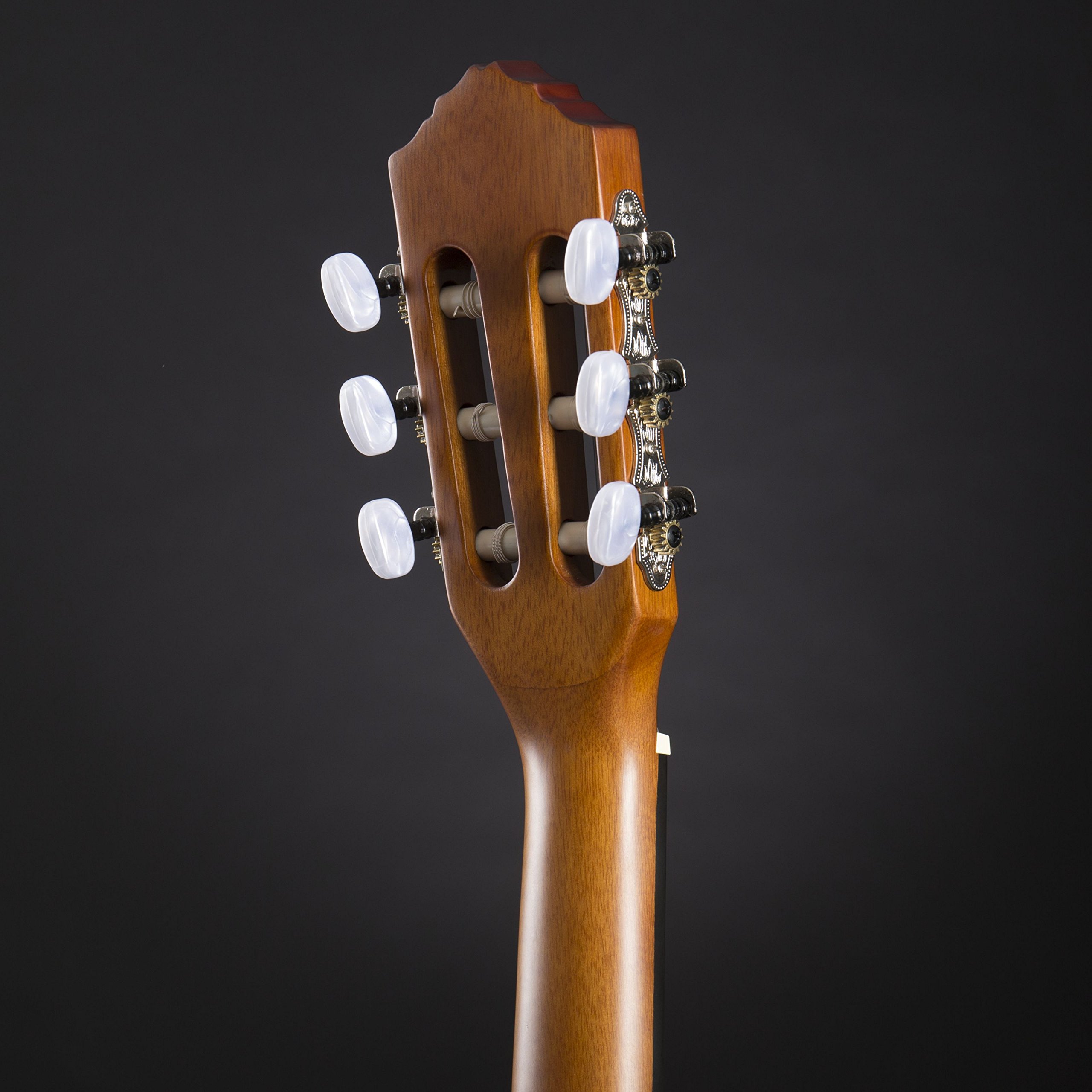 Ortega Guitars Konzert Gitarre Linkshänder – 3/4 – Family Series – Inklusive Gig Bag – Fichte, Mahagoni, Natur (R121L-3/4)