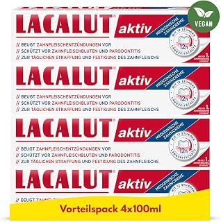 Lacalut aktiv Zahncreme, vegan 4x100ml