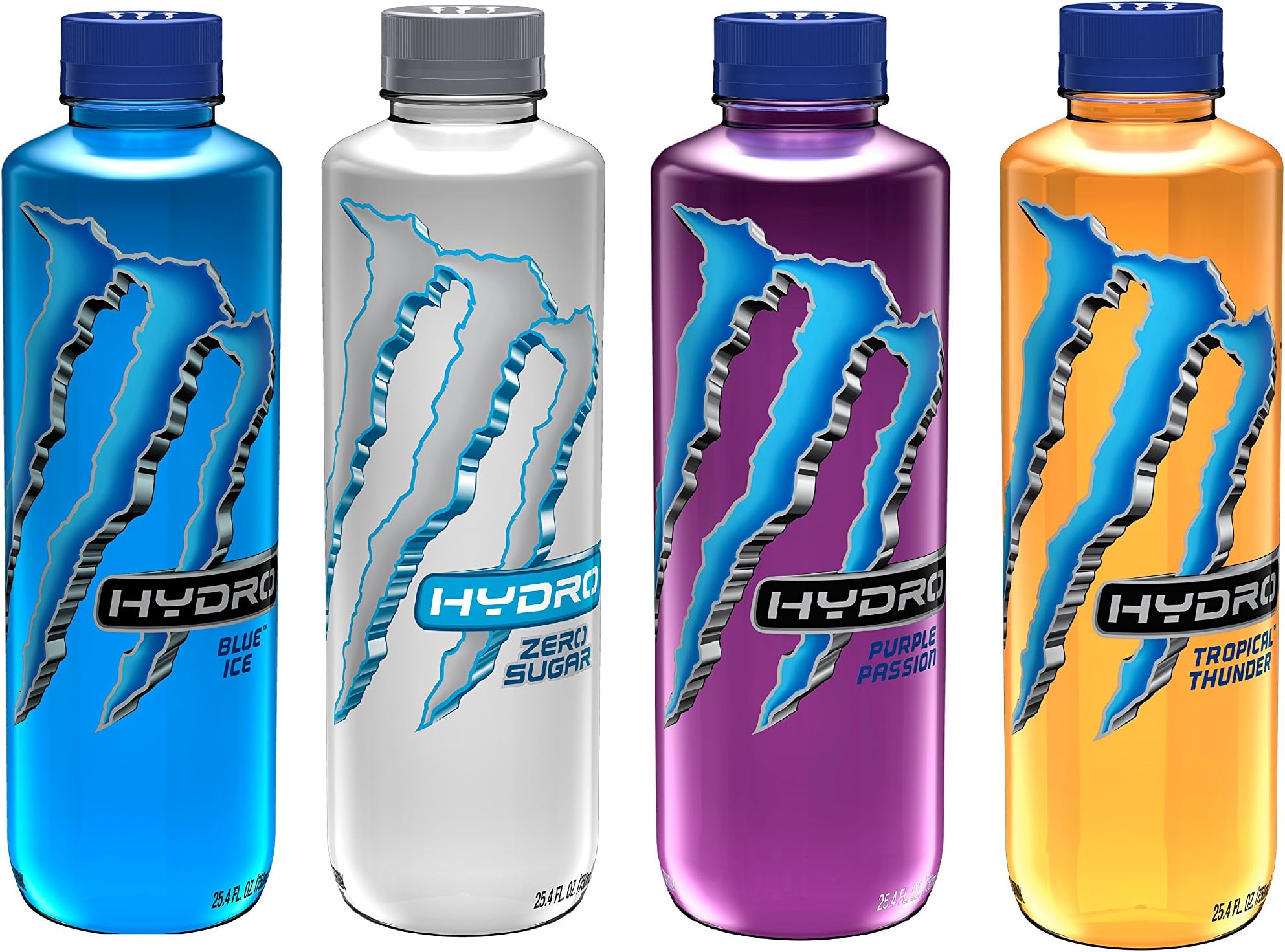 Monster Energy Hydro Sports Drink, 4 Flavor Variety Pack, 25.4 ounce (Pack of 12)