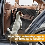 PETICON Grand siège de voiture de chien, Extendeur de siège arrière pour chiens avec 3 Mesh Windows, Siège de voiture moyen étanche pour chiens avec fond dur, housse de siège pour animaux de compagnie pour voitures, camions et VUS