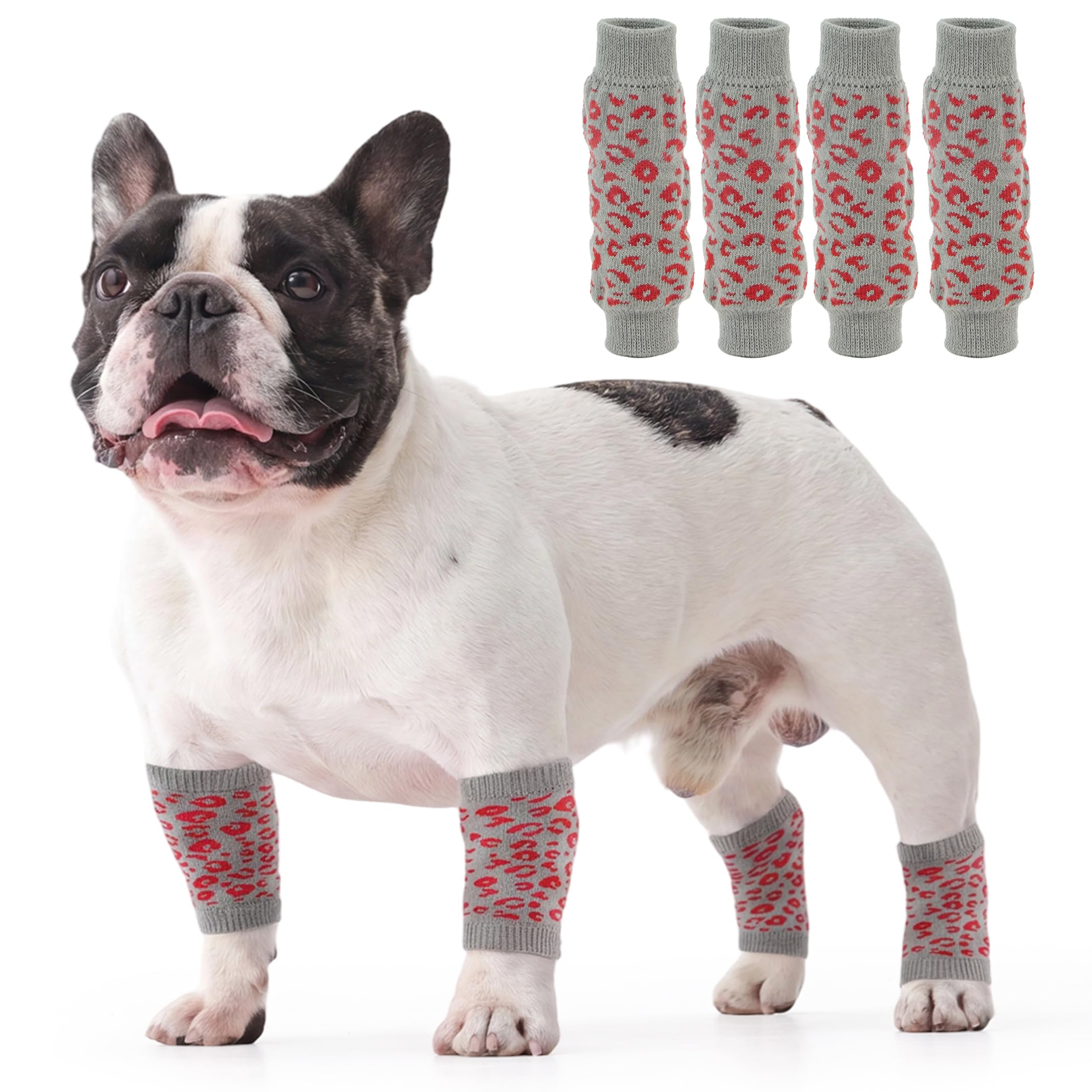 ROZKITCH 4PCS Dog Leg Warmers for Front and Back Legs