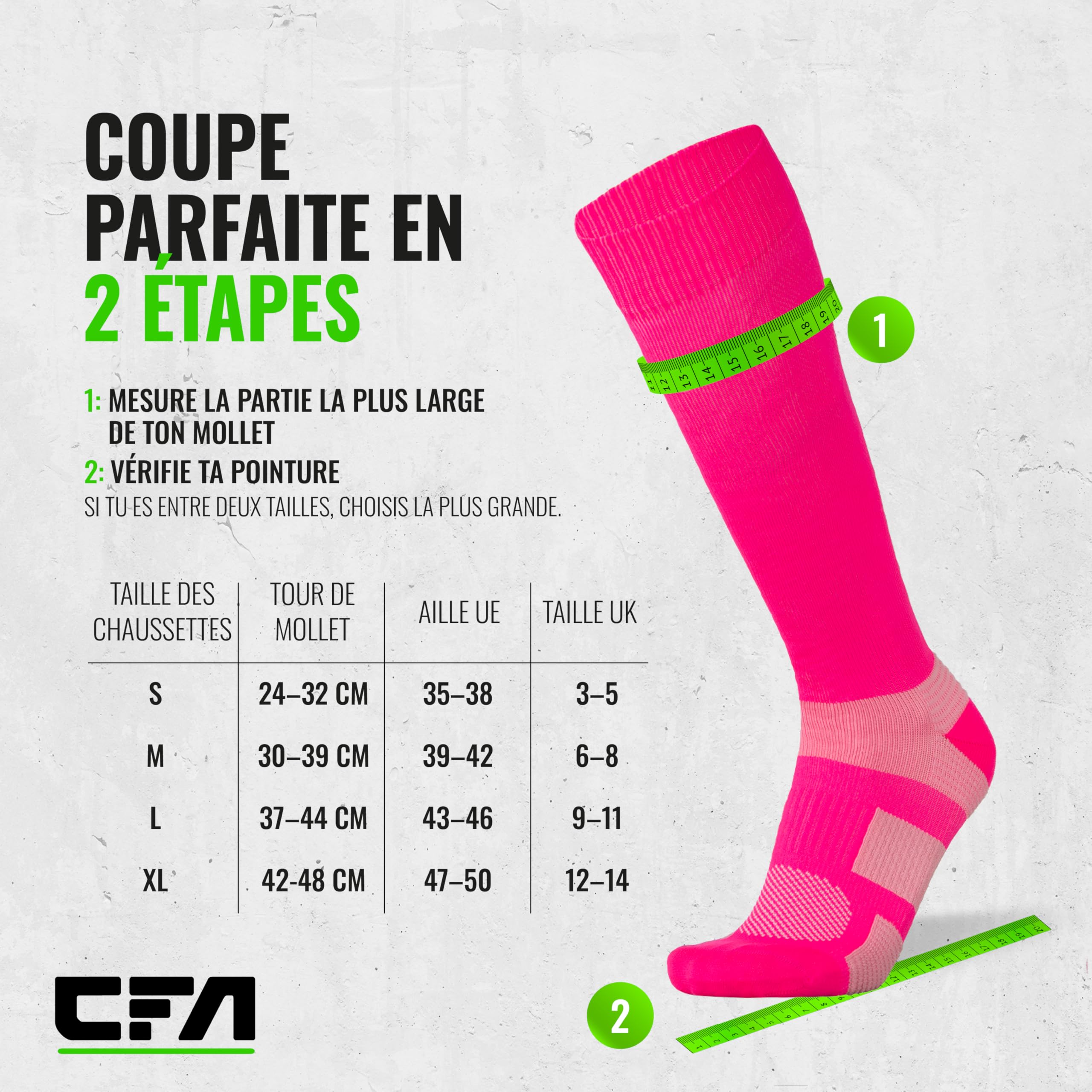 COMPRESSION FOR ATHLETES V1 Chaussettes de Contention Femme et Homme de Haute Qualité, Soutien de La Cheville et de La Voûte Plantaire, Chaussettes de Contention Homme et Femme fabriquées dans l'UE