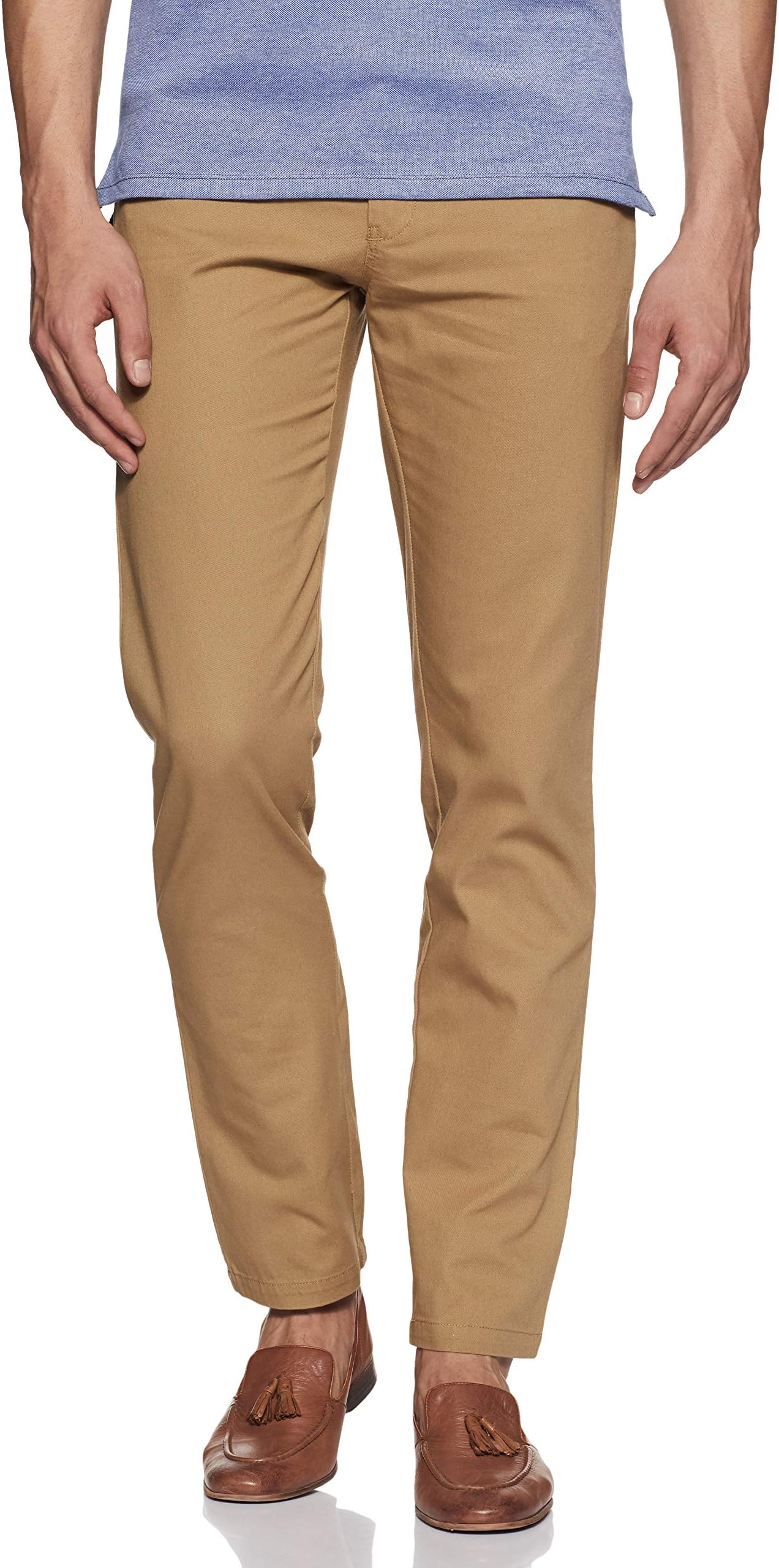 Amazon Brand - SymbolMen's Casual Cotton Pants | Scoop Pocket Chinos | Trousers (Regular Fit)