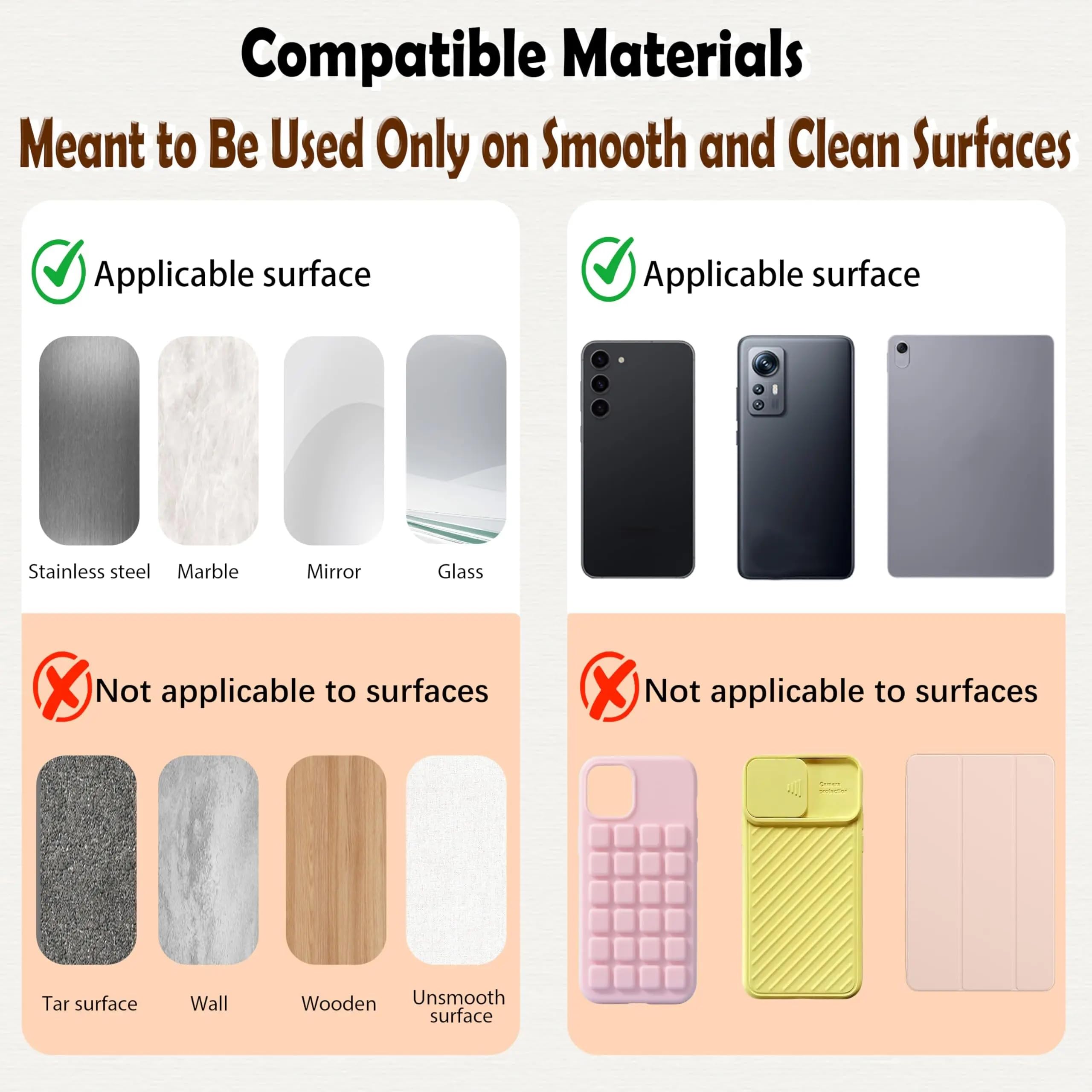 XZC Confezione da 3 impugnature in silicone a doppia ventosa per telefono, supporto per selfie e video, riutilizzabili e rimovibili (bianco)