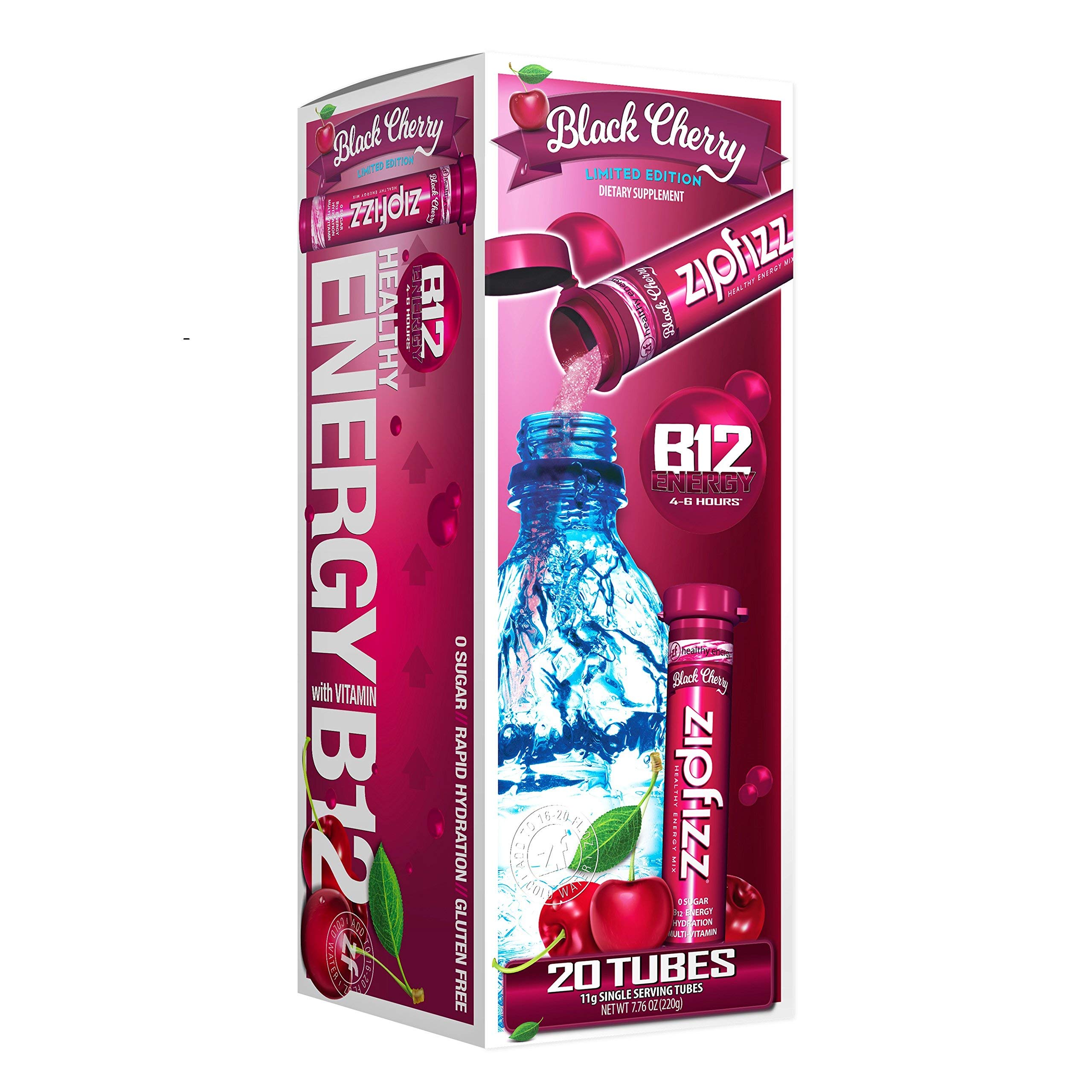 Zipfizz Energy Drink Mix, Electrolyte Hydration Powder with B12 and