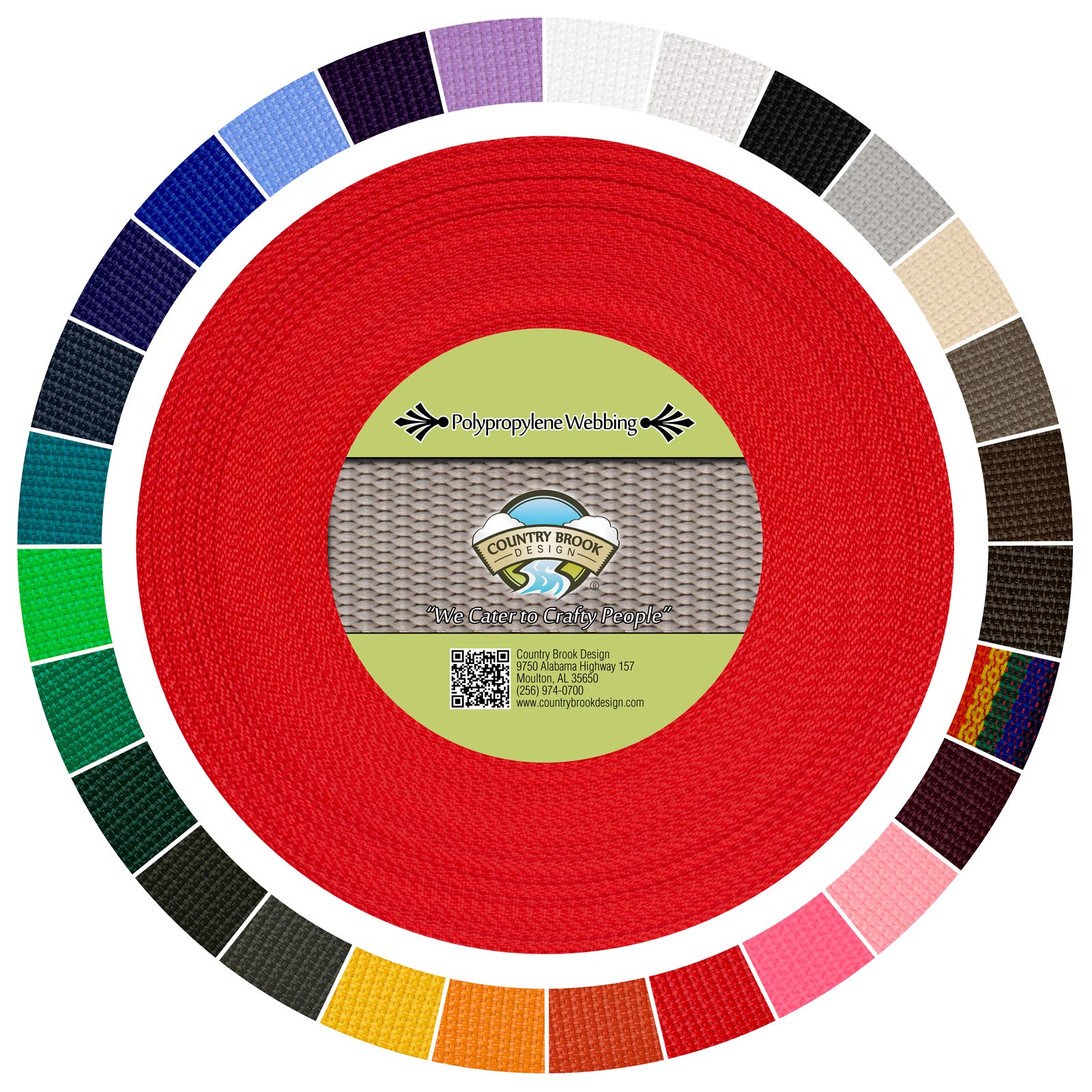 Country Brook Design - 1 Inch Polypropylene (Polypro) Webbing