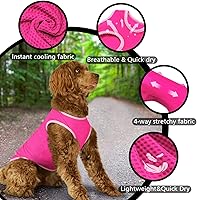 Vista 4 de Paquete de 2 camisas refrescantes para perros, camisa de malla ligera transpirable para perros pequeños y niñas, camisas sin mangas de protección