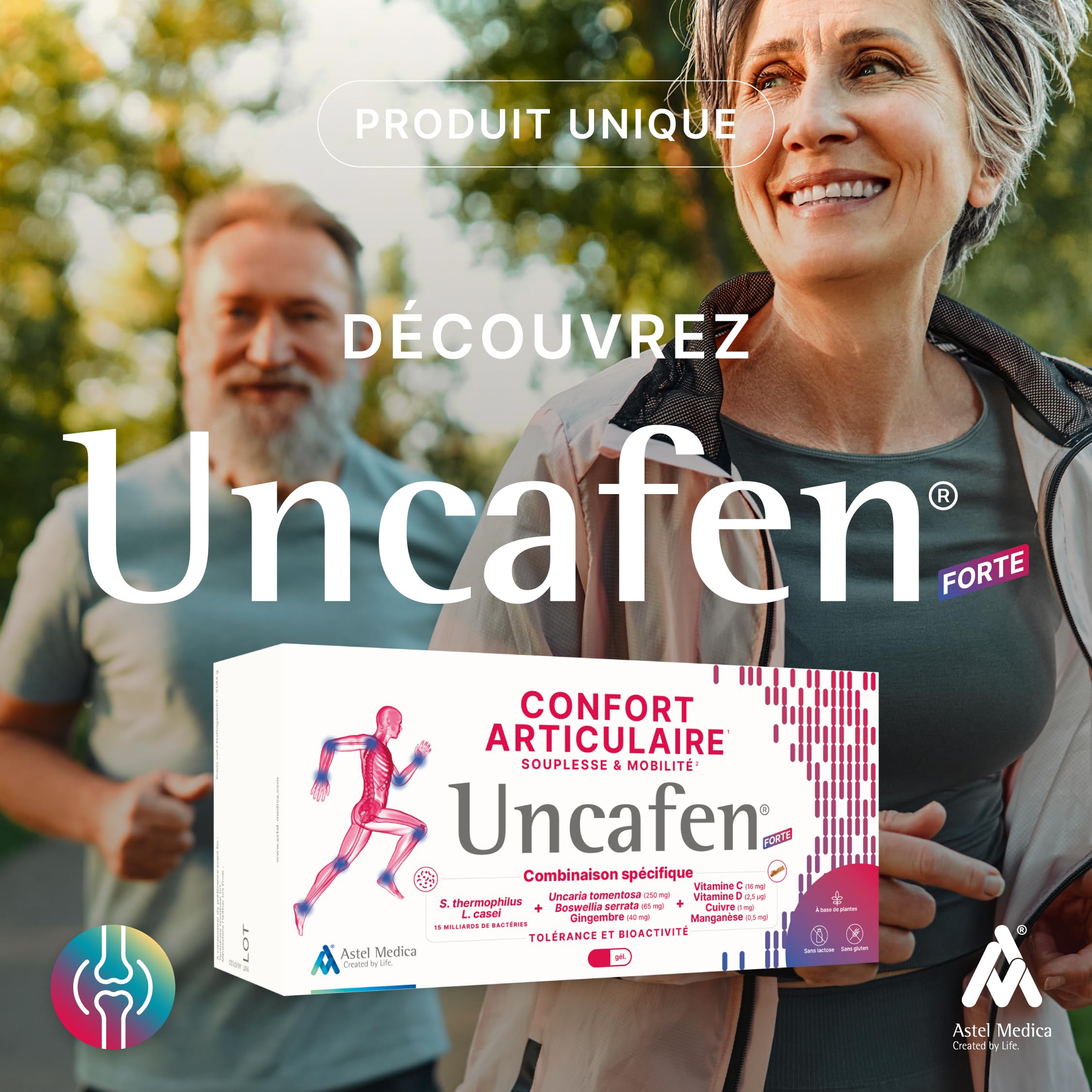 Probiotiques - Souplesse & Mobilité articulaire - Formule innovante à base de plantes (Uncaria) - Complément alimentaire naturel - 96 gélules