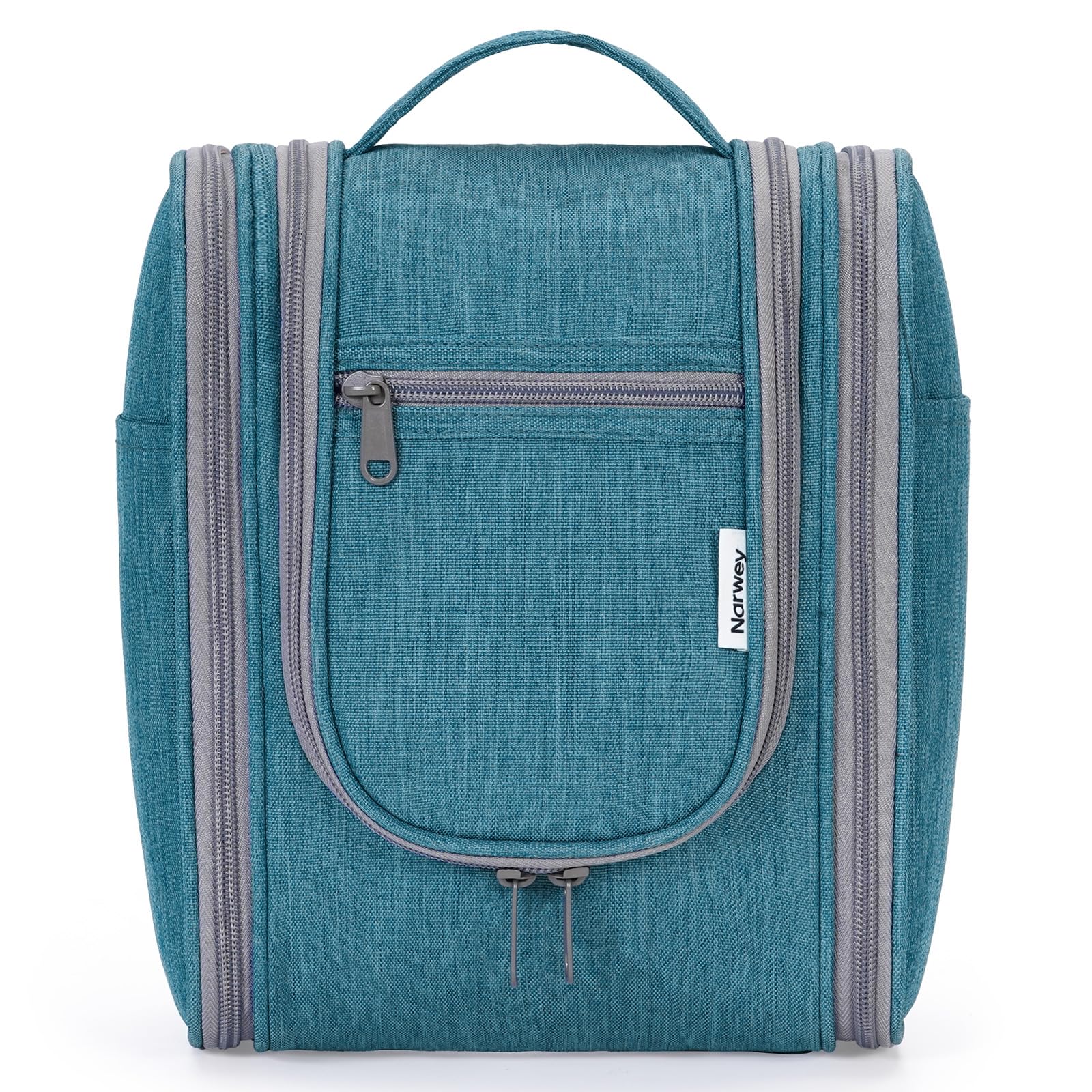 Narwey Travel Hanging Toiletry Wash Bag, Travel Toiletry Bags Toiletries Bag for Women, Washbag Makeup Cosmetic Organiser for Holiday Essentials Accessories (Teal (Small))