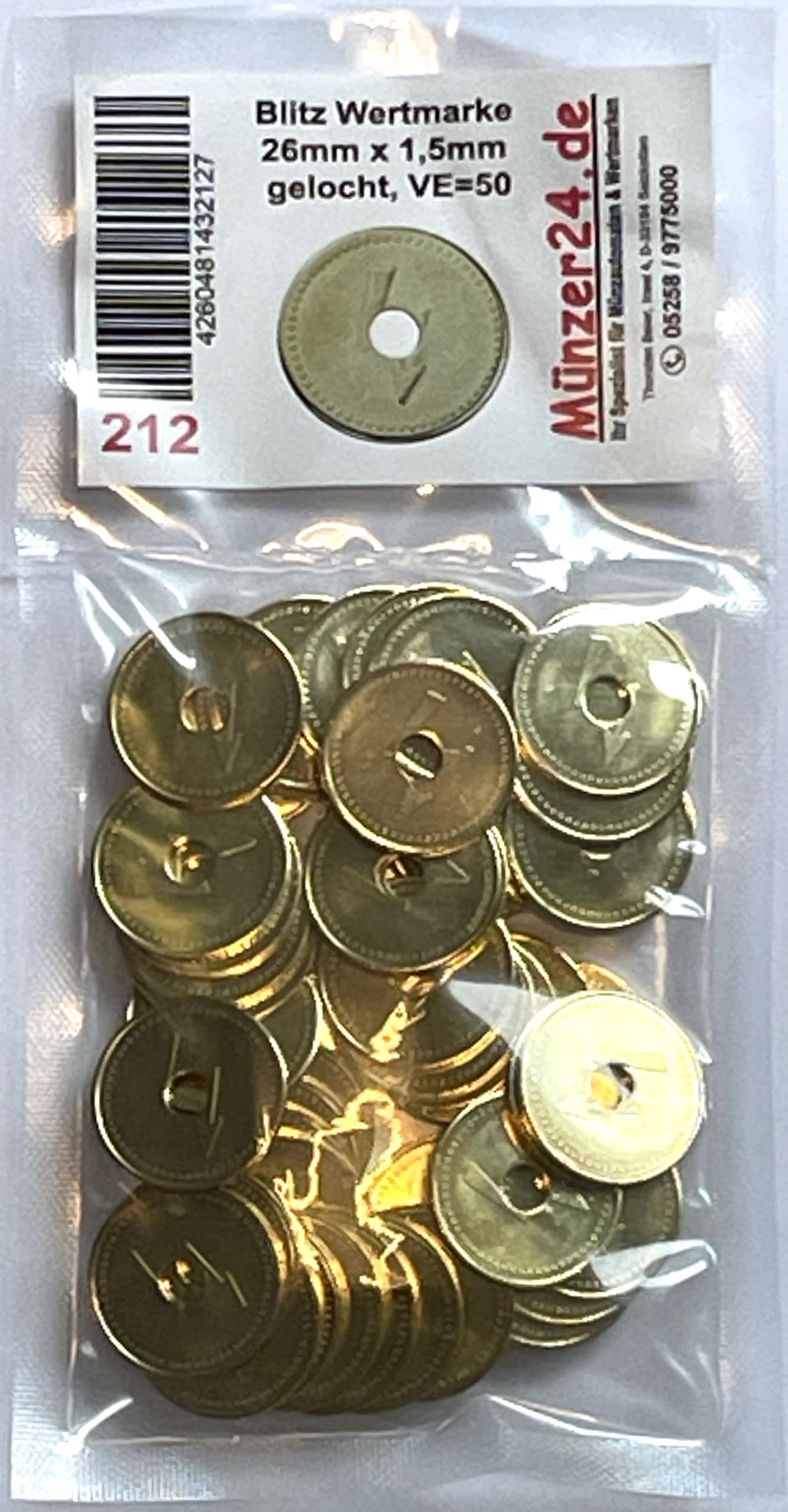 Münzer24 Blitz Brand 26mm Compatible with NZR Washing Brand 2020 Brass Wash  Coin Coins for Coin Counter (Pack of 50) : Amazon.co.uk: Electronics & Photo