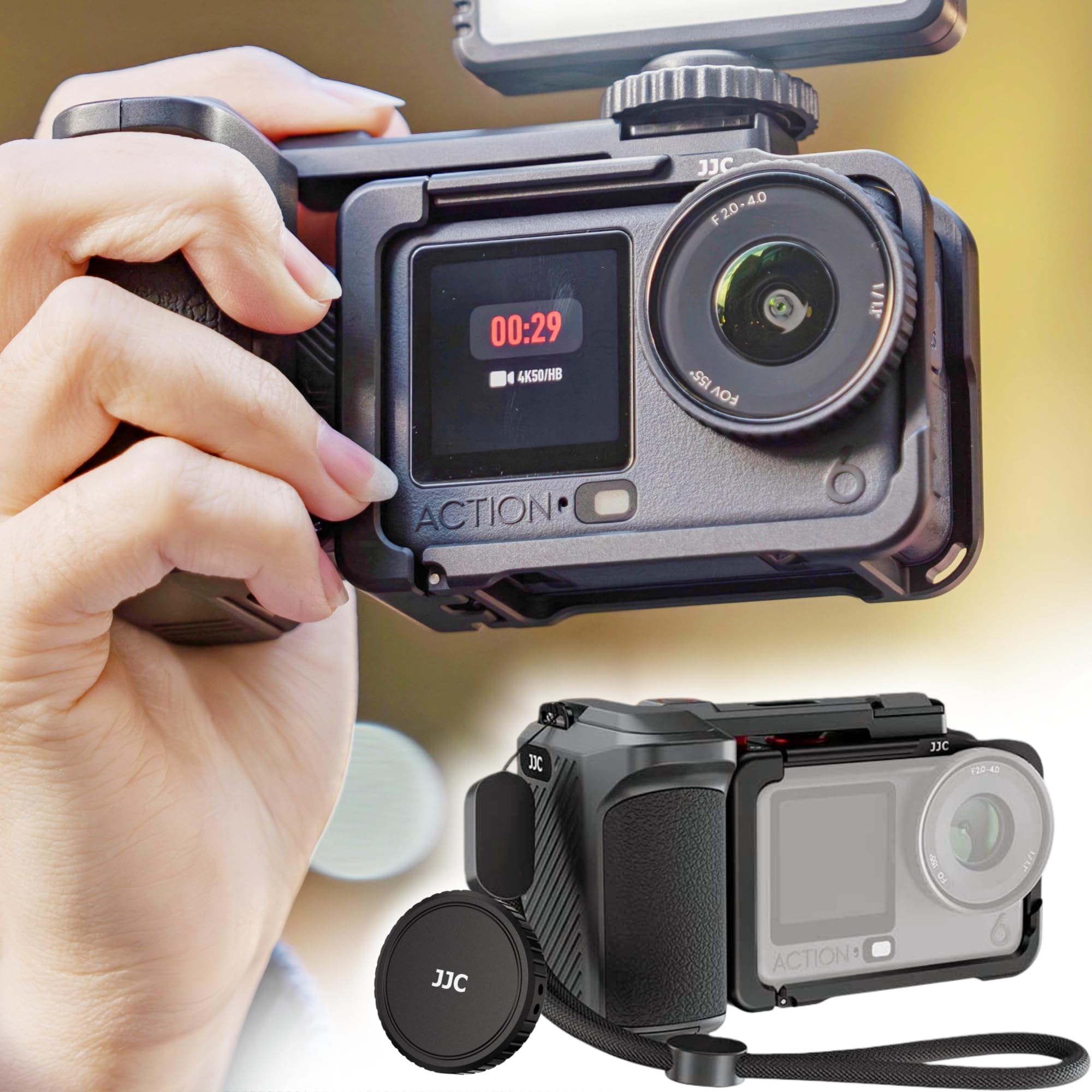 DJI Osmo Mobile 6 プラチナグレー ケース グリップカバー Amazon | JJC Dji Osmo Action 6 ハンドル シャッターグリップ Osmo