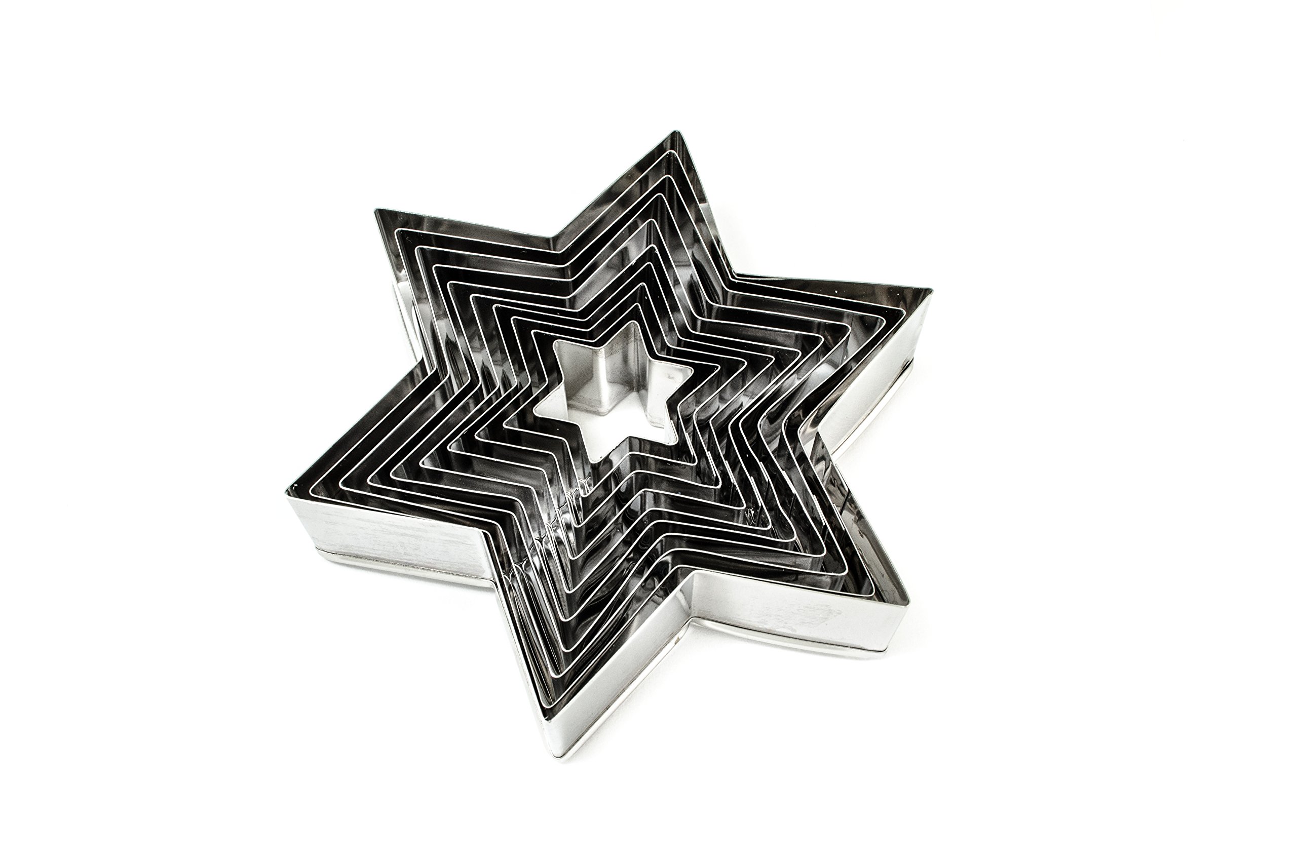 Unbekannt Städter 008076 - Cortagalletas de Acero Inoxidable, 10 Unidades, en Bote, diseño de Estrella