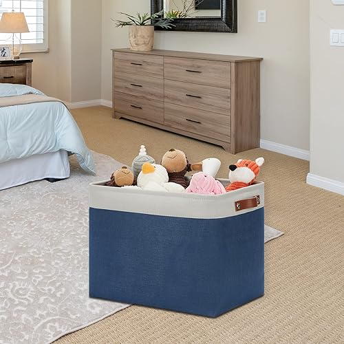 Vista 238 de DULLEMELO Canastas de almacenamiento pequeñas de 15 x 6 x 5.5 pulgadas, contenedores de almacenamiento de tela para tanque de inodoro