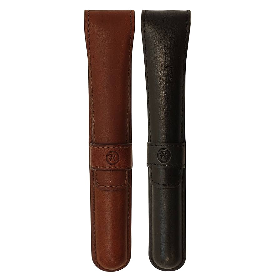 Romeo スムースレザーペンケース　一本用　黒 レザー ROMEO スムースレザーペンケース（1本用） | 伊東屋