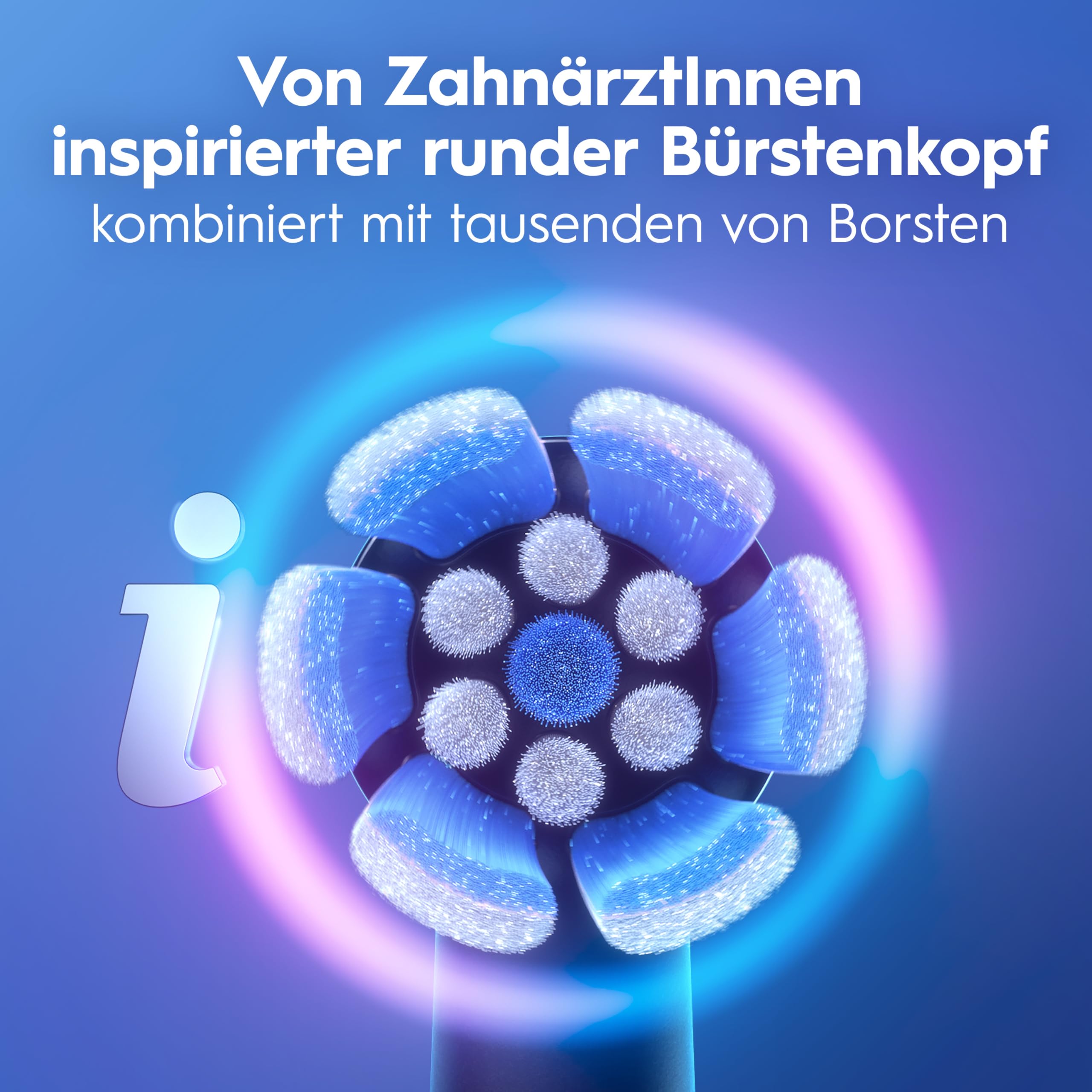 Oral-B iO Series 2 Elektrische Zahnbürste Rosa PLUS Original Oral-B iO Sanfte Reinigung Aufsteckbürste Weiß 3x