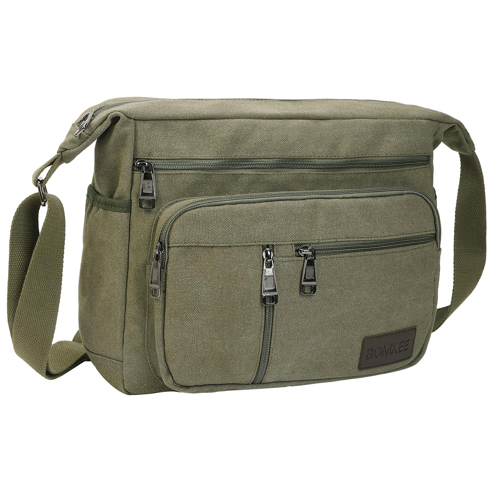 Bolsos Bandolera de Hombres, Bolso Hombro Grande de Lona para Portátiles, Senderismo, Trabajo y Escuela