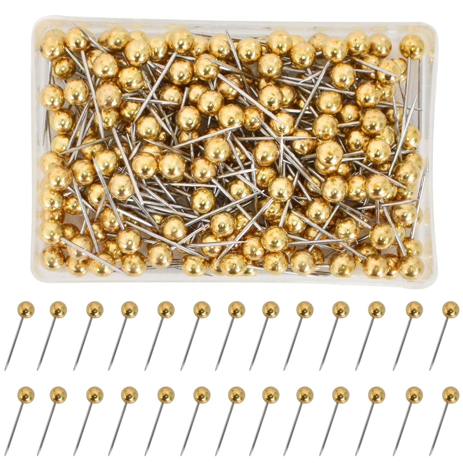 200 Stück Pinnadeln Set – Transparente Reißzwecken Mit Aufbewahrungsbox
