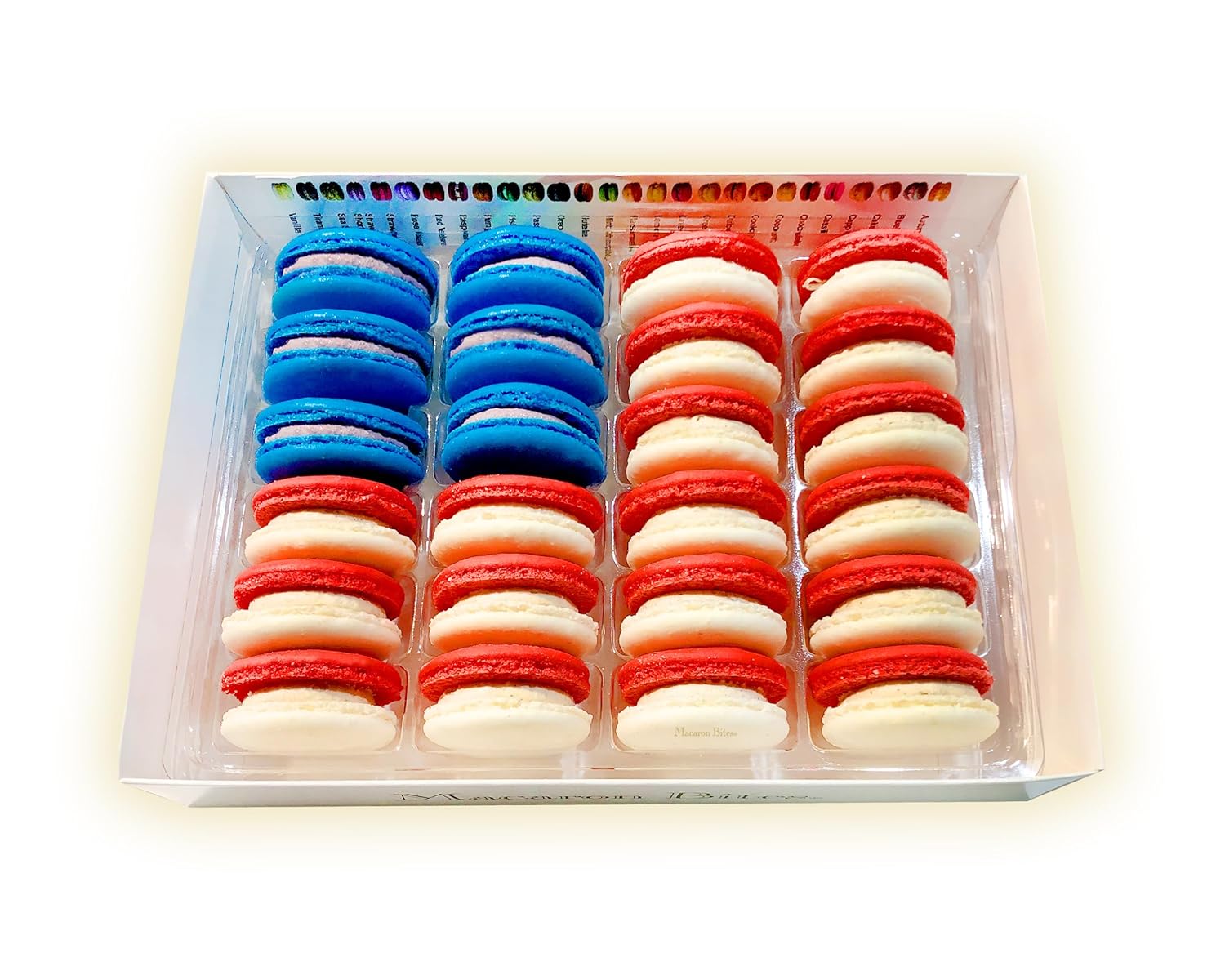American Flag Macaron Cookies