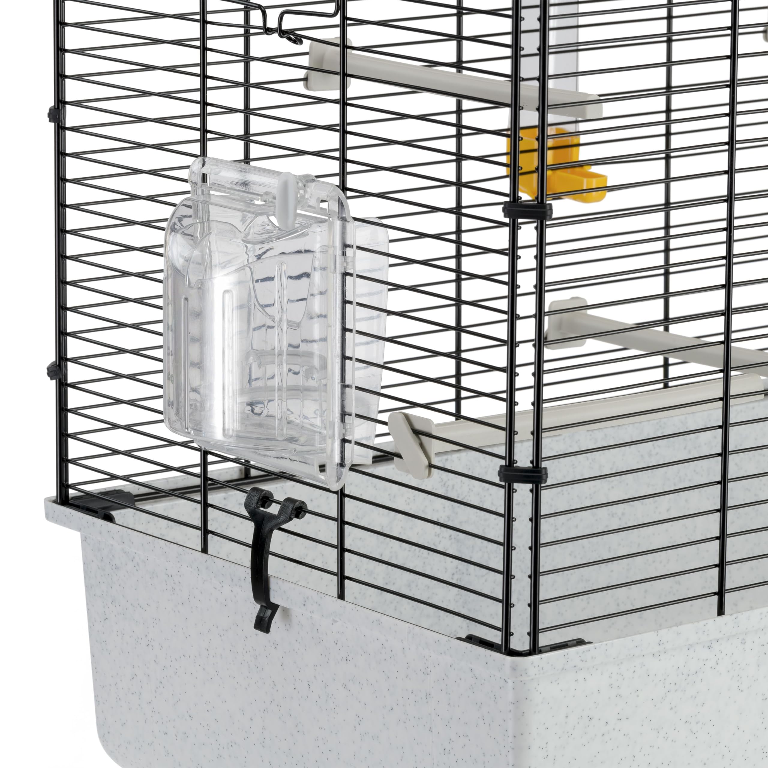 Ferplast Gabbia per Uccelli PIANO 4, Gabbia Canarini Uccellini, con Mangiatoie per Uccelli, Abbeveratoio Uccelli, 59 x 33 x h 55 cm, con Accessori, Vassoio Estraibile