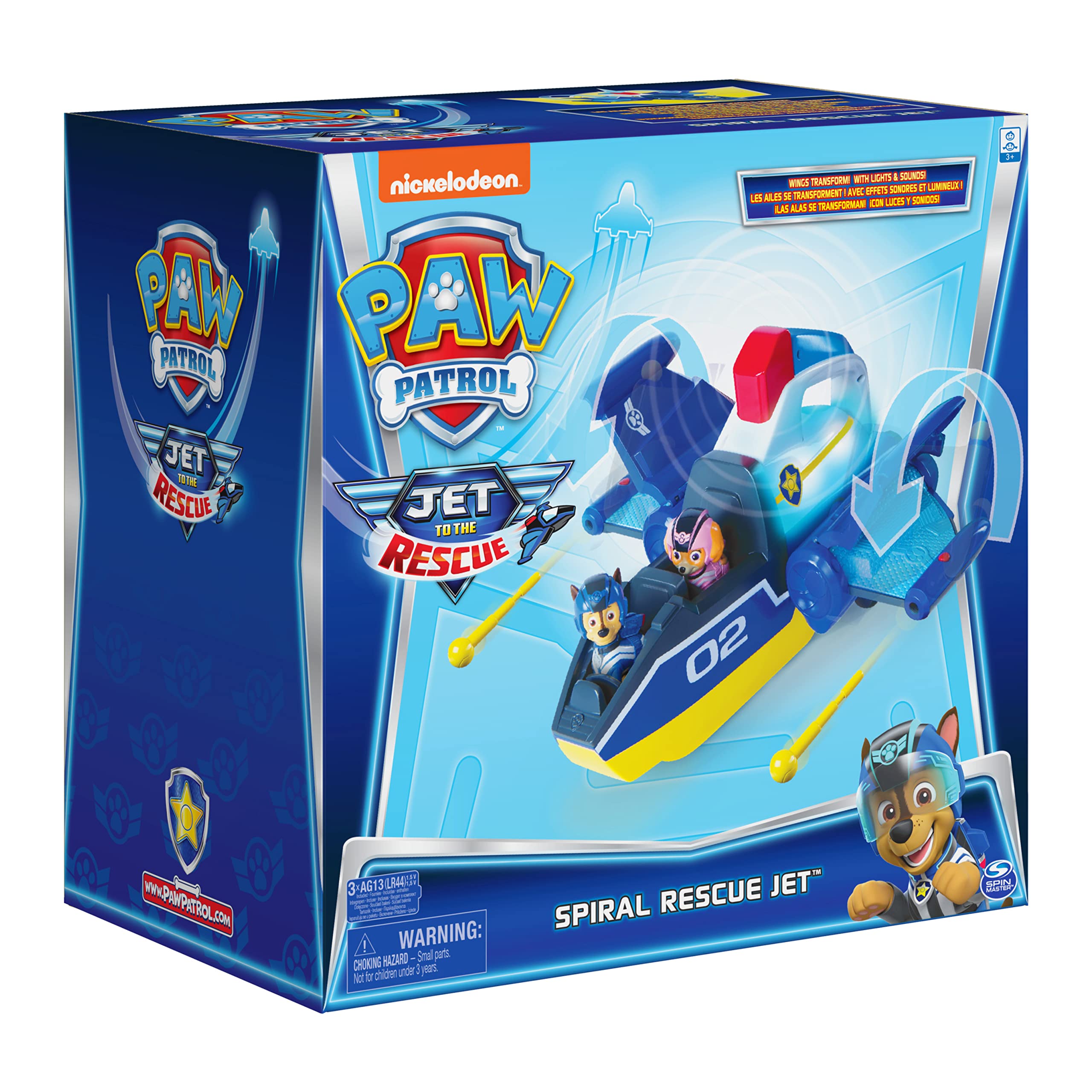 Paw Patrol, Jet to The Rescue Deluxe Transforming Spiral Rescue Jet