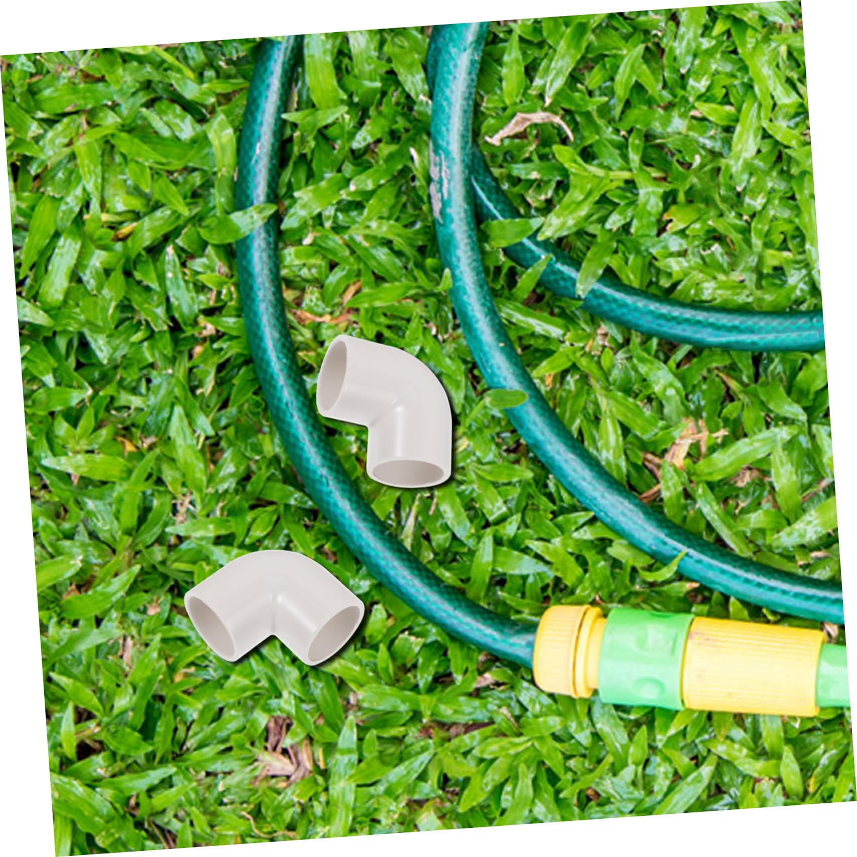 HEMOTON 4 Set Raccordi A Gomito Connettore del Idroponico Connettore in Plastica Raccordo per Mensola da Giardino Connettori di Giunzione Connettori in Plastica Bianca 20 Pezzi*4