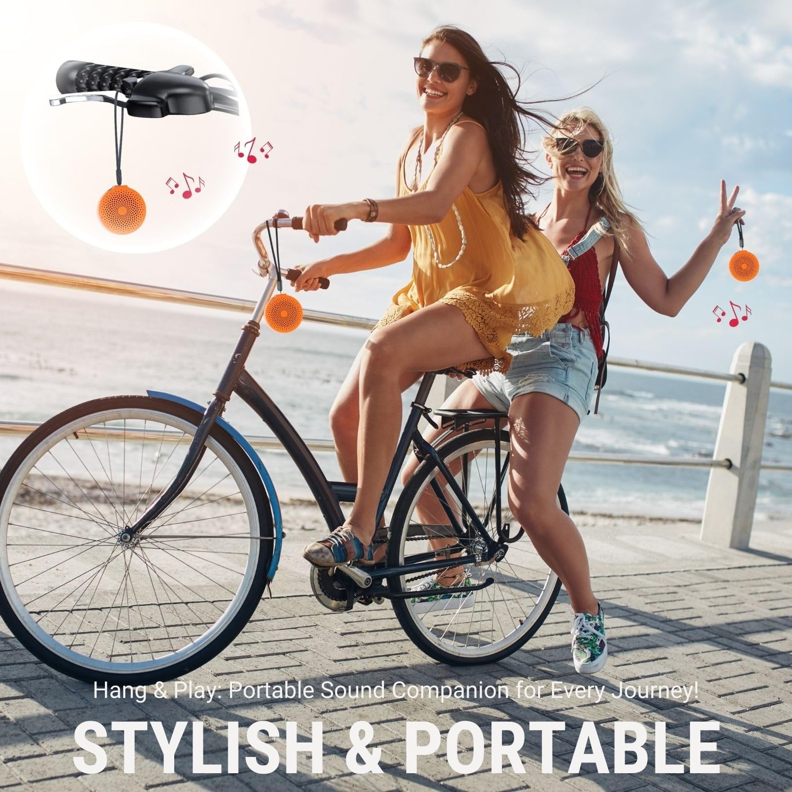 HOAIYO Mini Bluetooth Speaker with Travel Case Packed, 6 Hour Playtime, Mic, TWS Pairing, Small But Loud - Image 2