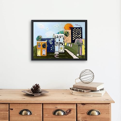 Miniatura 6 de Love Lives Here Original Mixed Media Painting on Flat Canvas