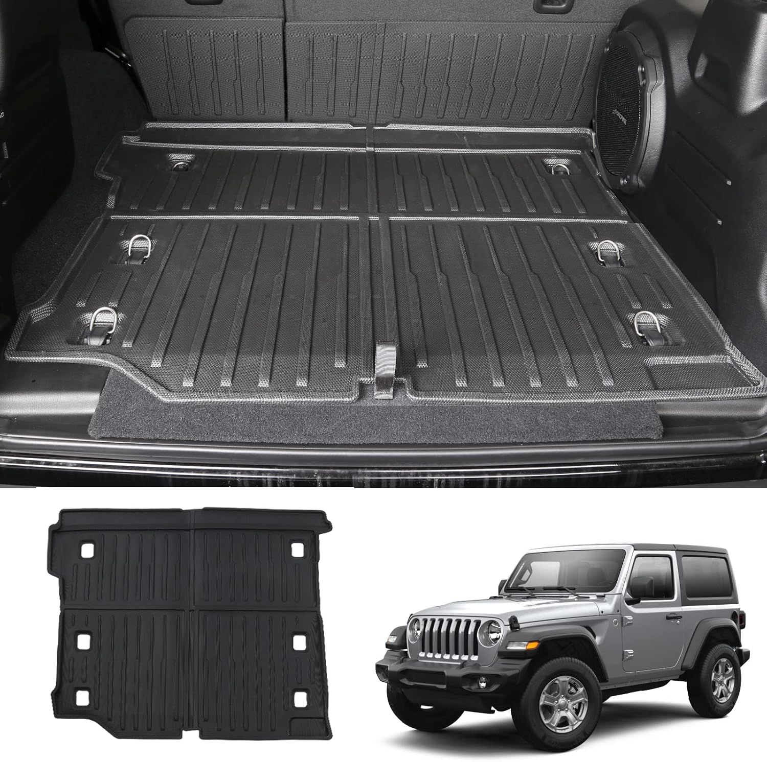 CARESA Cargo Liners for Jeep Wrangler JL 4 Door Accessories