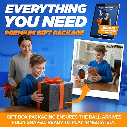 Miniatura 7 de Baloncesto silencioso tamaño oficial 7 (29.5 pulgadas) 95% de rebote mejorado, baloncesto interior ultra silencioso con agarre y ranuras de tacto