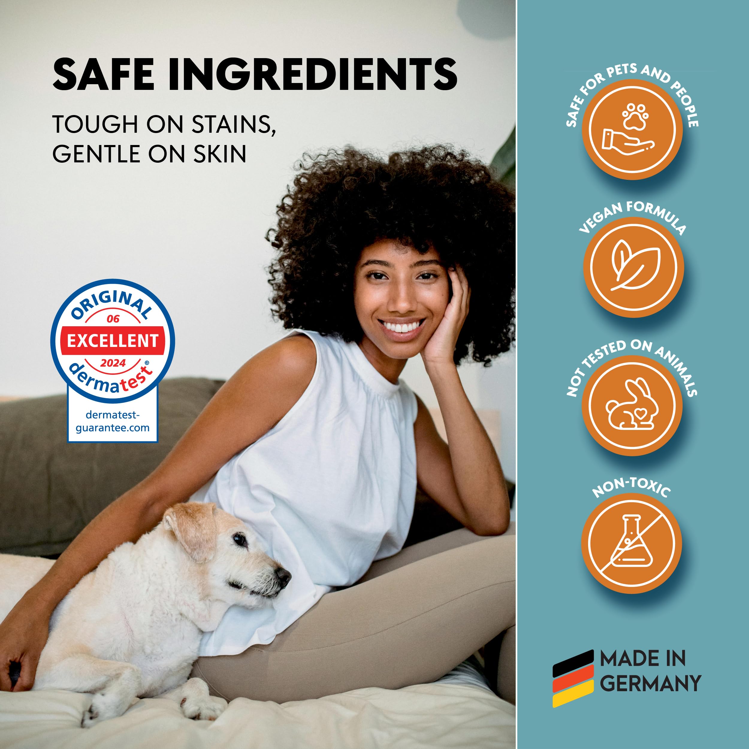 PetStandard Enzymatyczny środek czyszczący do moczu kota i moczu psa – środek do usuwania plam i zapachów do dywanów i tapicerek | ekstra siła piany | Made in Germany | 750 ml