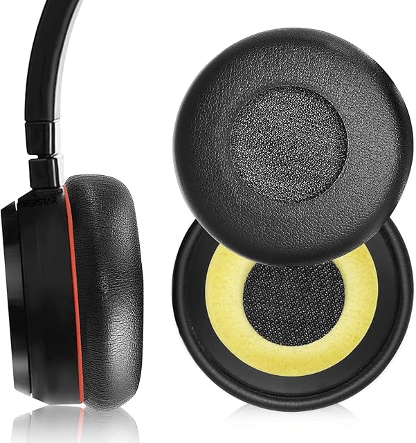 Replacement Earpads for Jabra Evolve Replacement earpads Cushion Cover Pillow for Jabra Evolve 20 20se 30 30II 40 65 65+ (1pair)