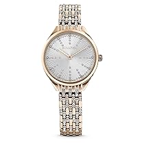 Swarovski Attract Orologio, con CristalliSwarovski e Bracciale di Metallo, Finitura in Tonalità Oro Champagne, Meccanismo al Quarzo, Tono Dorato