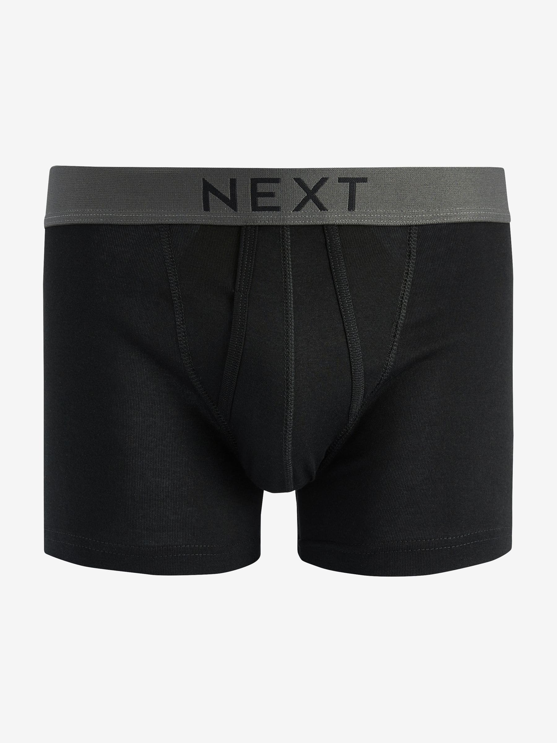 NEXT Boxer da Uomo in 100% Cotone, Frontale ad A - Intimo con vestibilità Comoda e Fascia Elastica in Vita Nero L