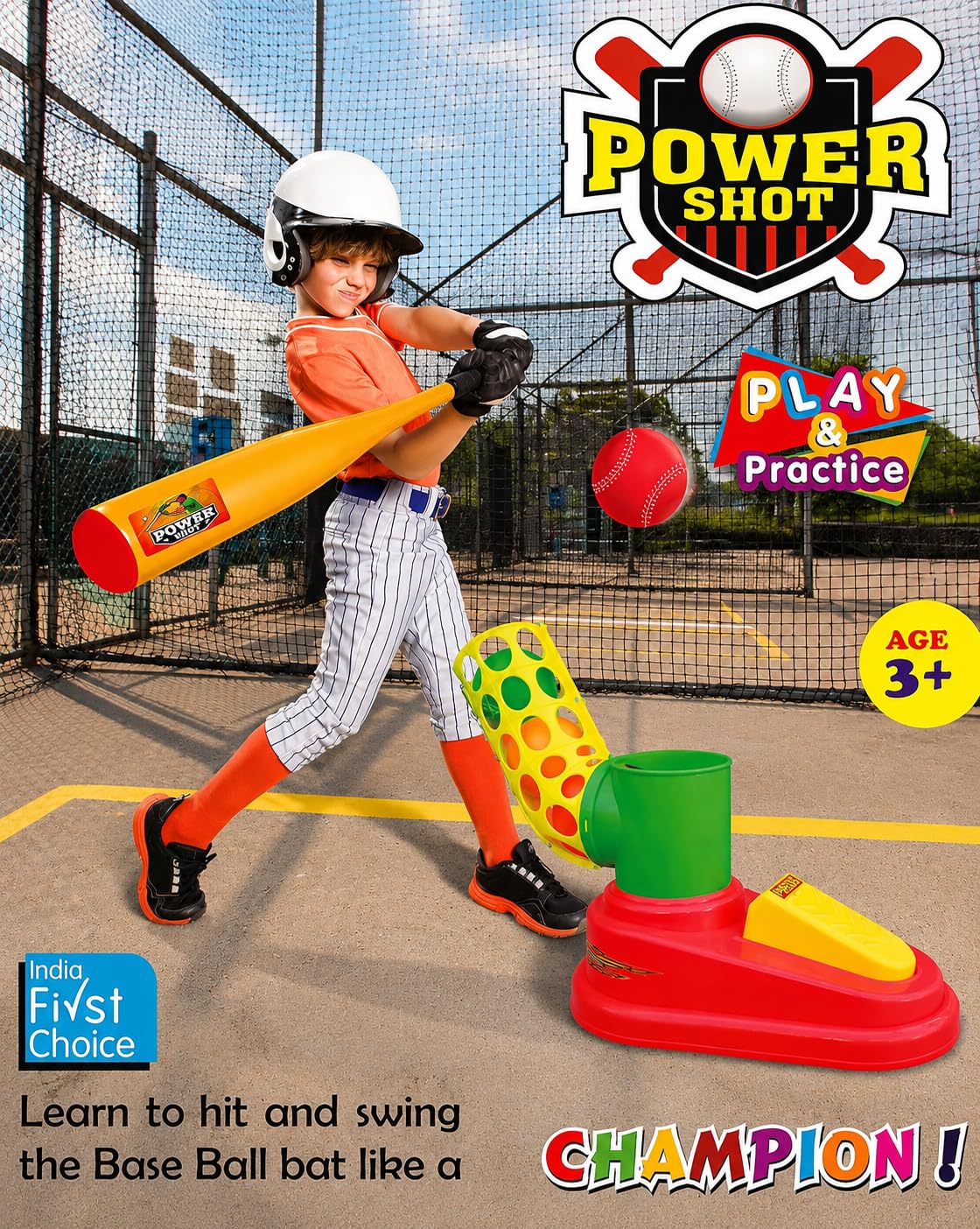 Goyal's Automatic Pitcher BaseBall Game - Bat & Balls! -2