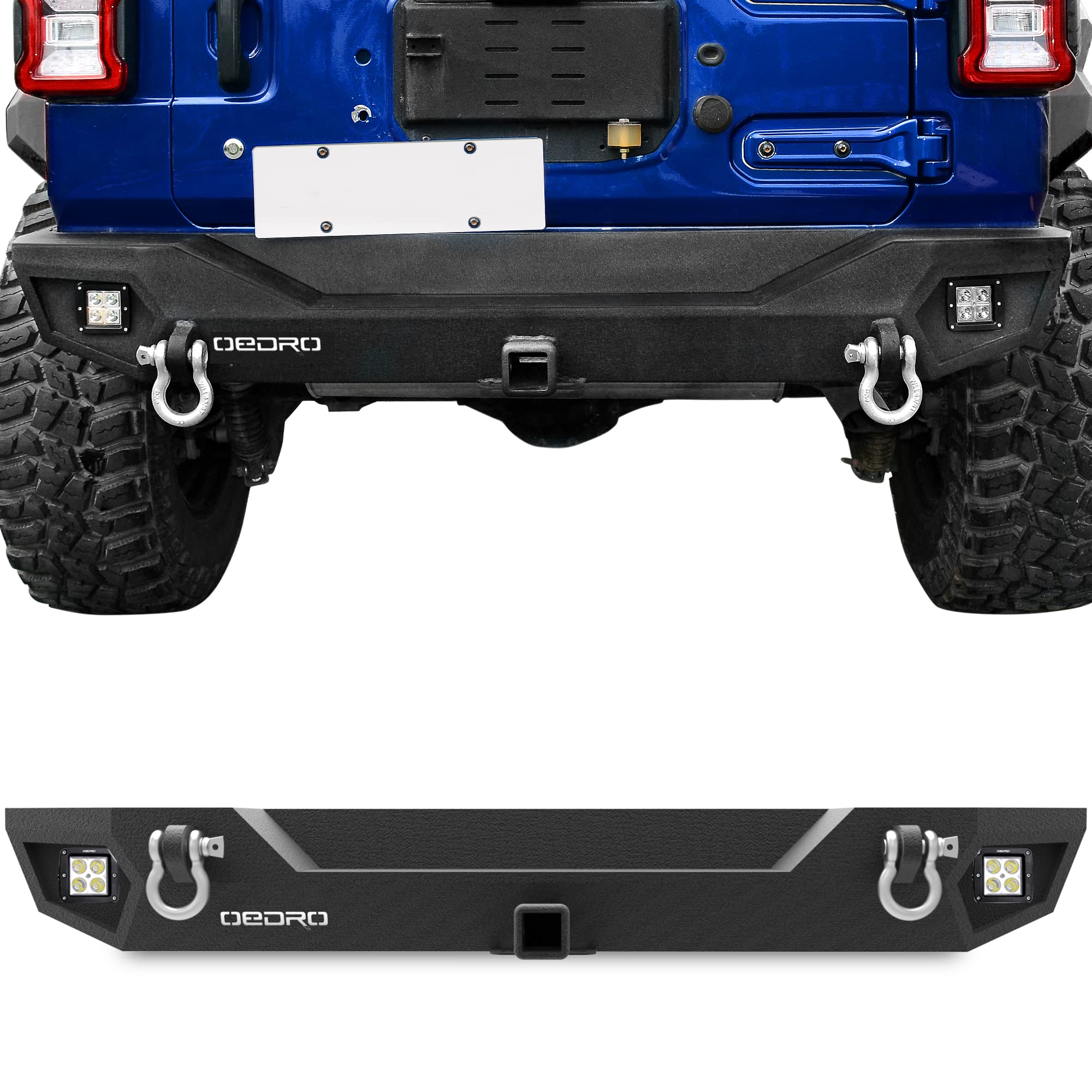 Jeep JL Rear Bumper For 18Pres Wrangler JL Aluminum W/ D Ring Shackles