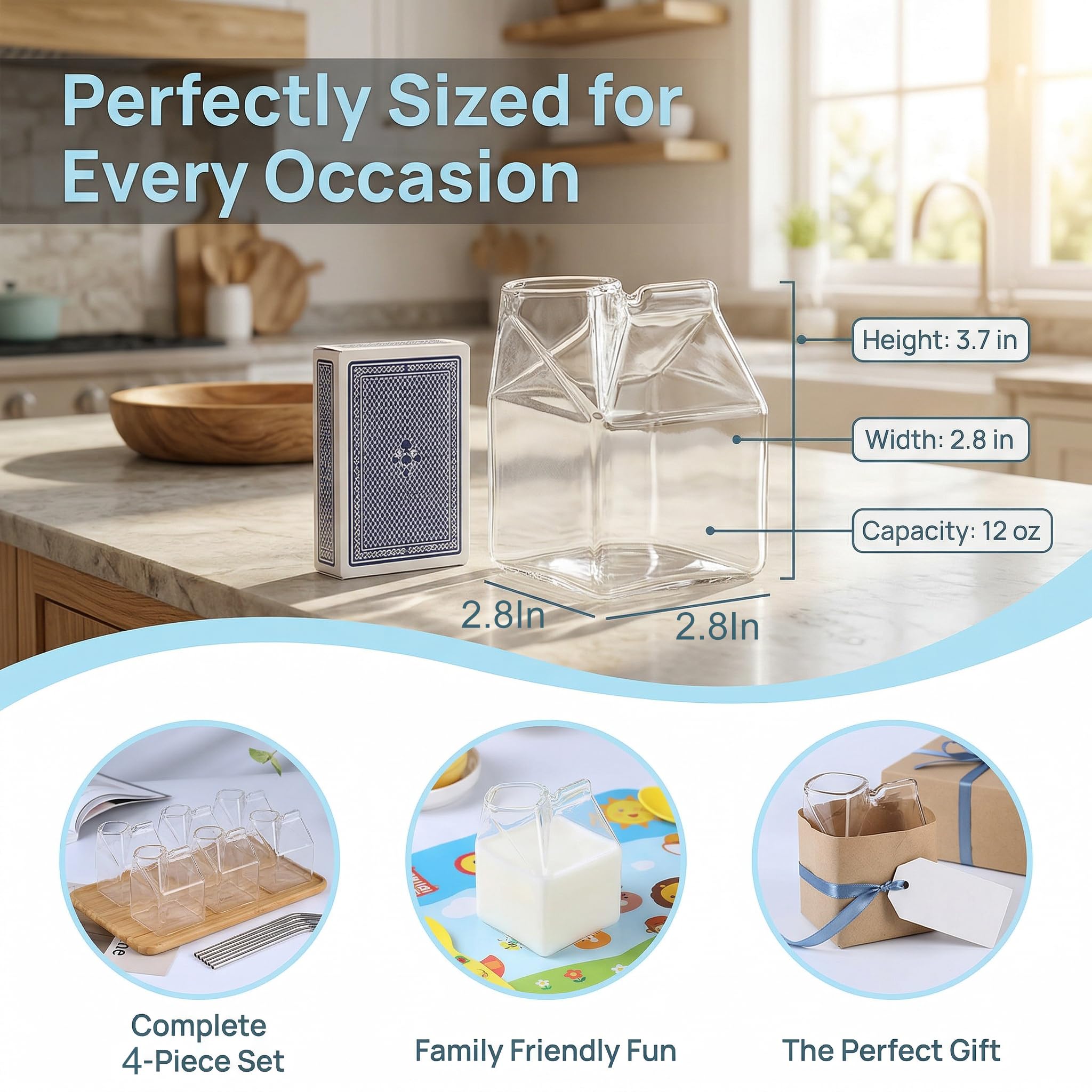 Transparent Milk Box, 500/1000ml Milk Cardboard Water Bottle, Reusable Transparent Drinking Cup, Clear Square Milk Bottles, Leakproof Water Bottle for Outdoor Sports, Travel, Camping (1000ml