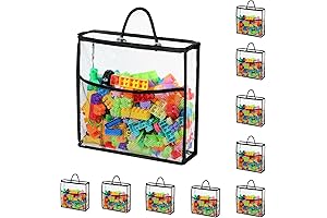 Essential Lego Storage Solution: 10 Clear Zippered Toy Storage Bags