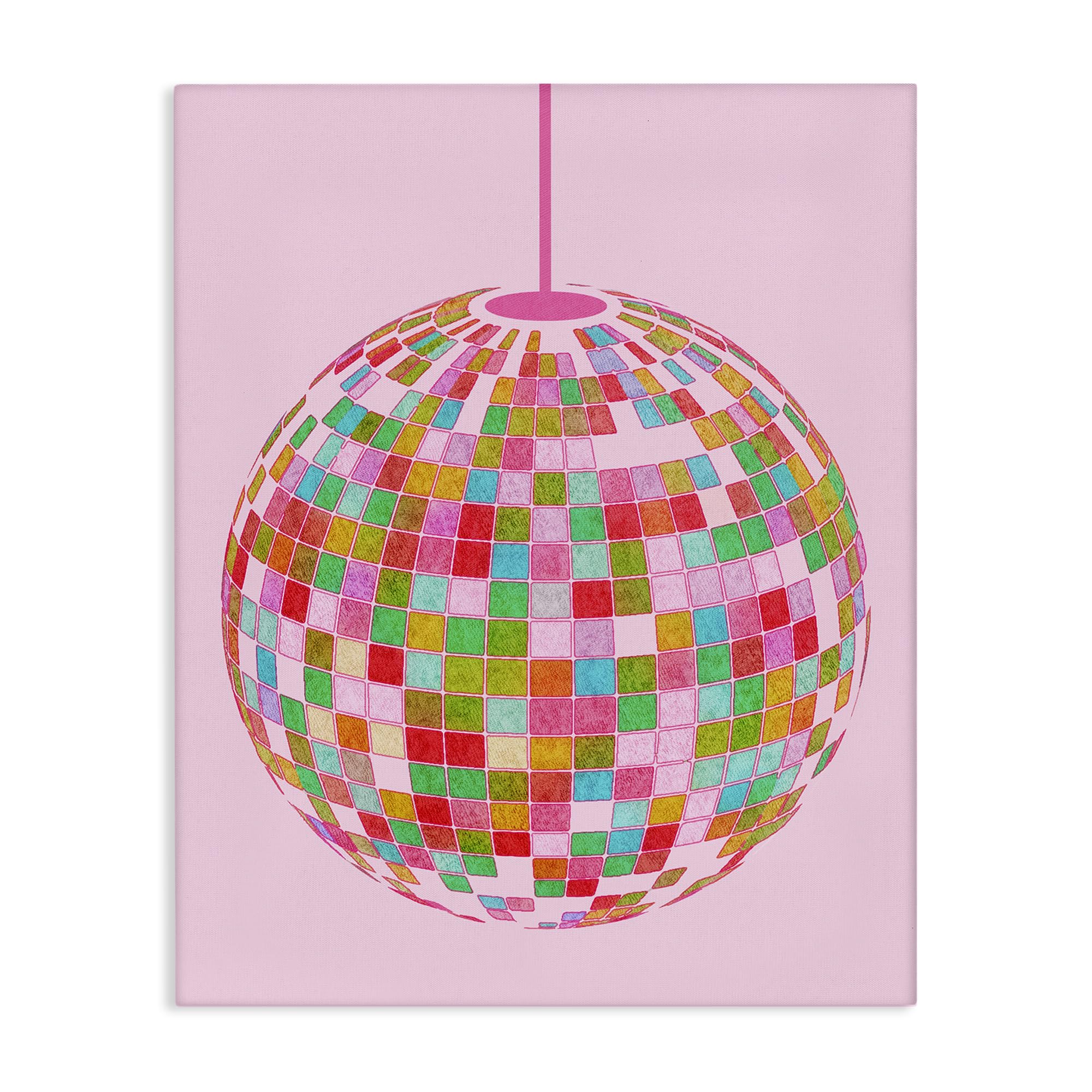 Stupell Industries Bold Patterned Disco Ball Canvas Wall Art Design by Daphne Polselli