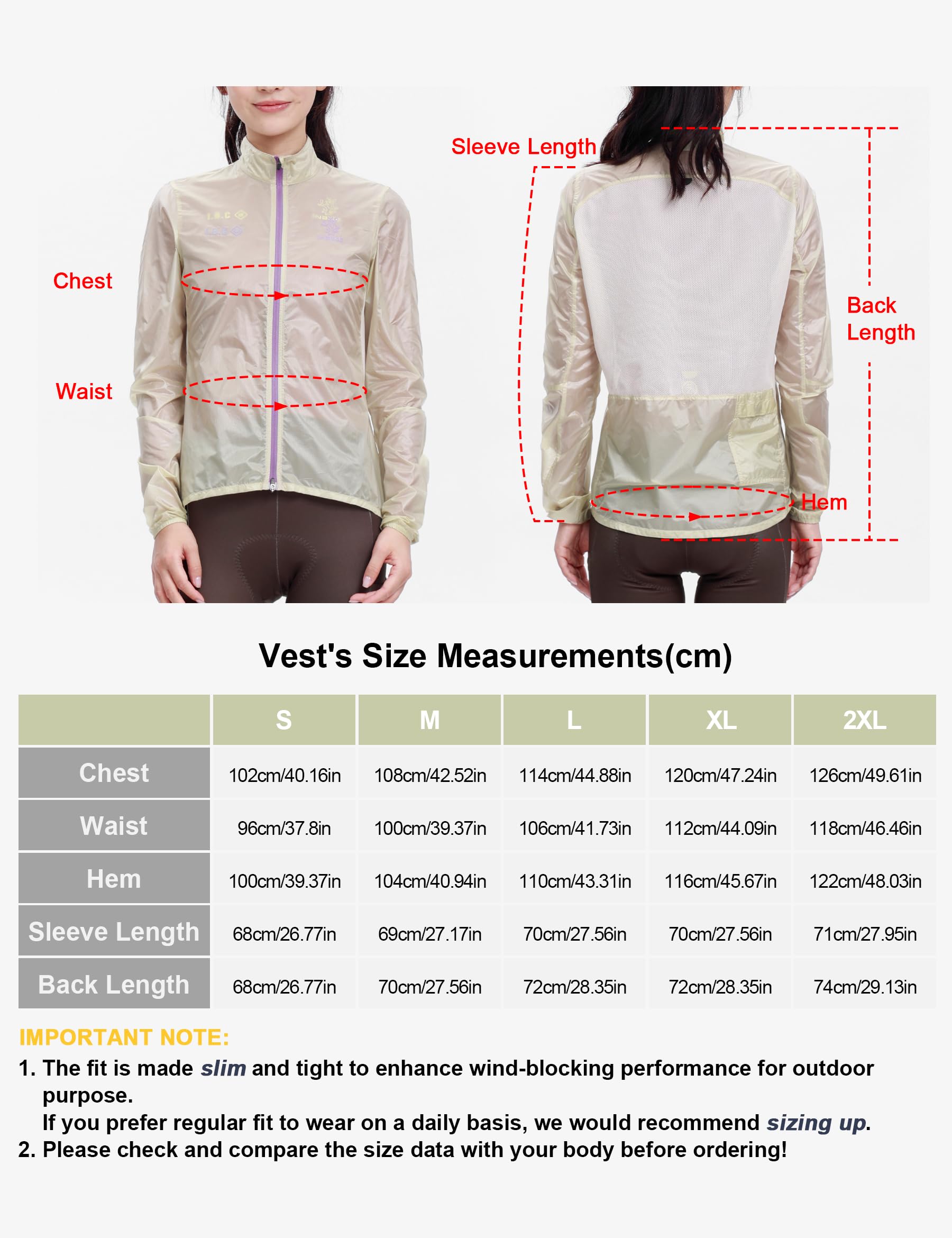 INBIKE Veste de Cyclisme Femme Léger Coupe-Vent Imperméable Respirant avec Poche de Rangement