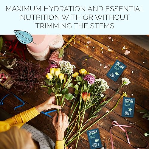 Miniatura 5 de FloraLife Paquetes de alimentos de flores cortadas, alimentos florales para flores frescas cortadas, solución nutricional óptima para racimos de
