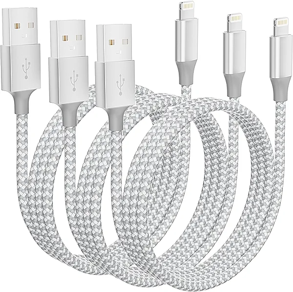 iPhone Charger [Apple MFi Certified] 3Pack 10FT Long Lightning Cable Fast Charging Nylon Braided USB Cable iPhone Charger Cord Compatible with iPhone 14 13 12 11 Pro Max XR XS X 8 7 6 Plus SE, iPad