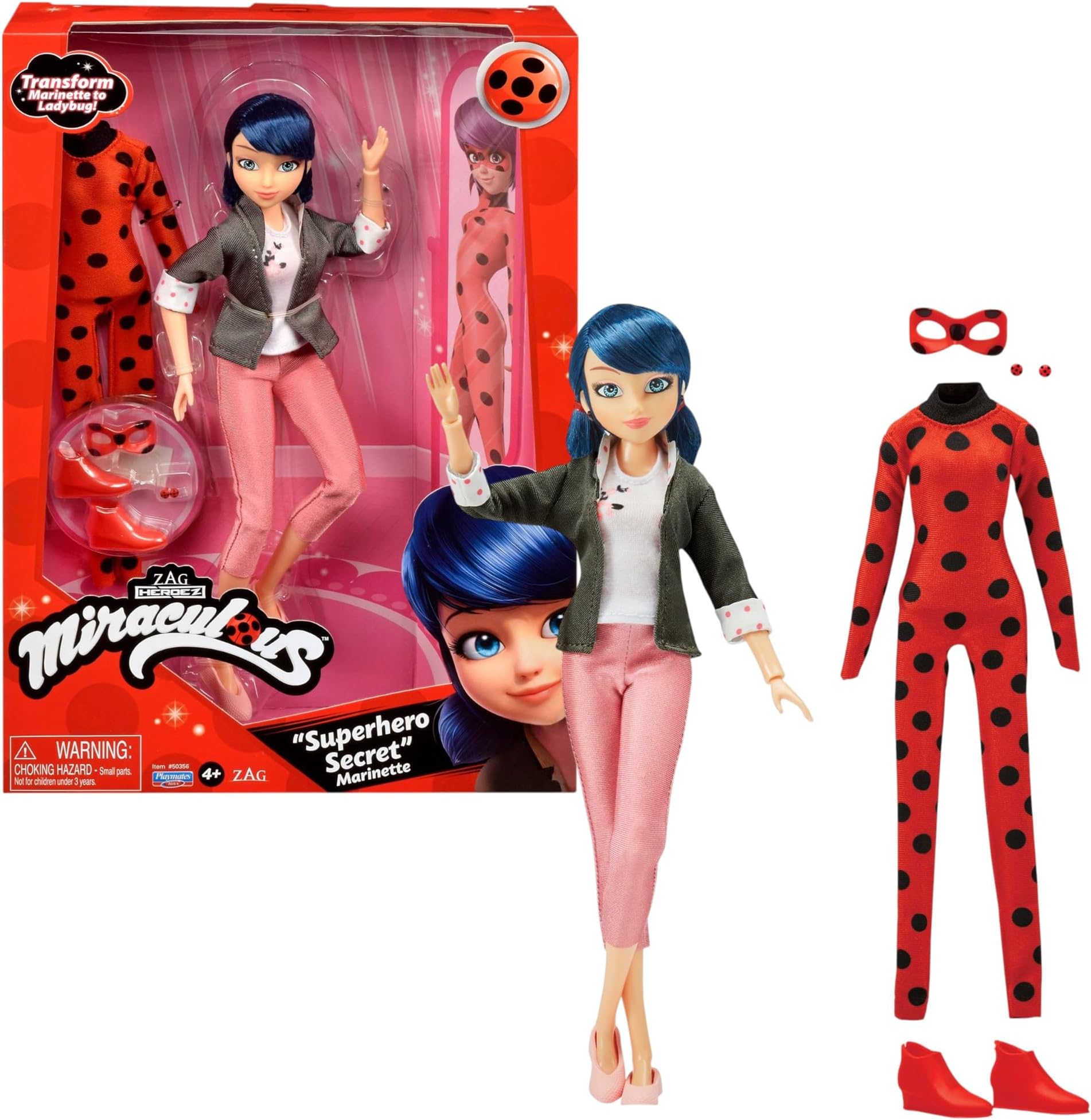 Miraculous Ladybug - Poupée mannequin 26 cm et ses deux tenues