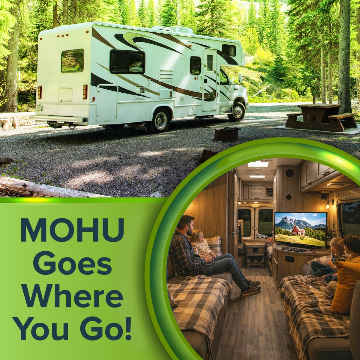 Mohu Leaf Amplified - Antena de TV interior ultrafina, rango de 60 millas, amplificador de interruptor de sacudidas, UHF VHF, multidireccional, 4K UHD, NEXTGEN TV, con cable de 12 pies